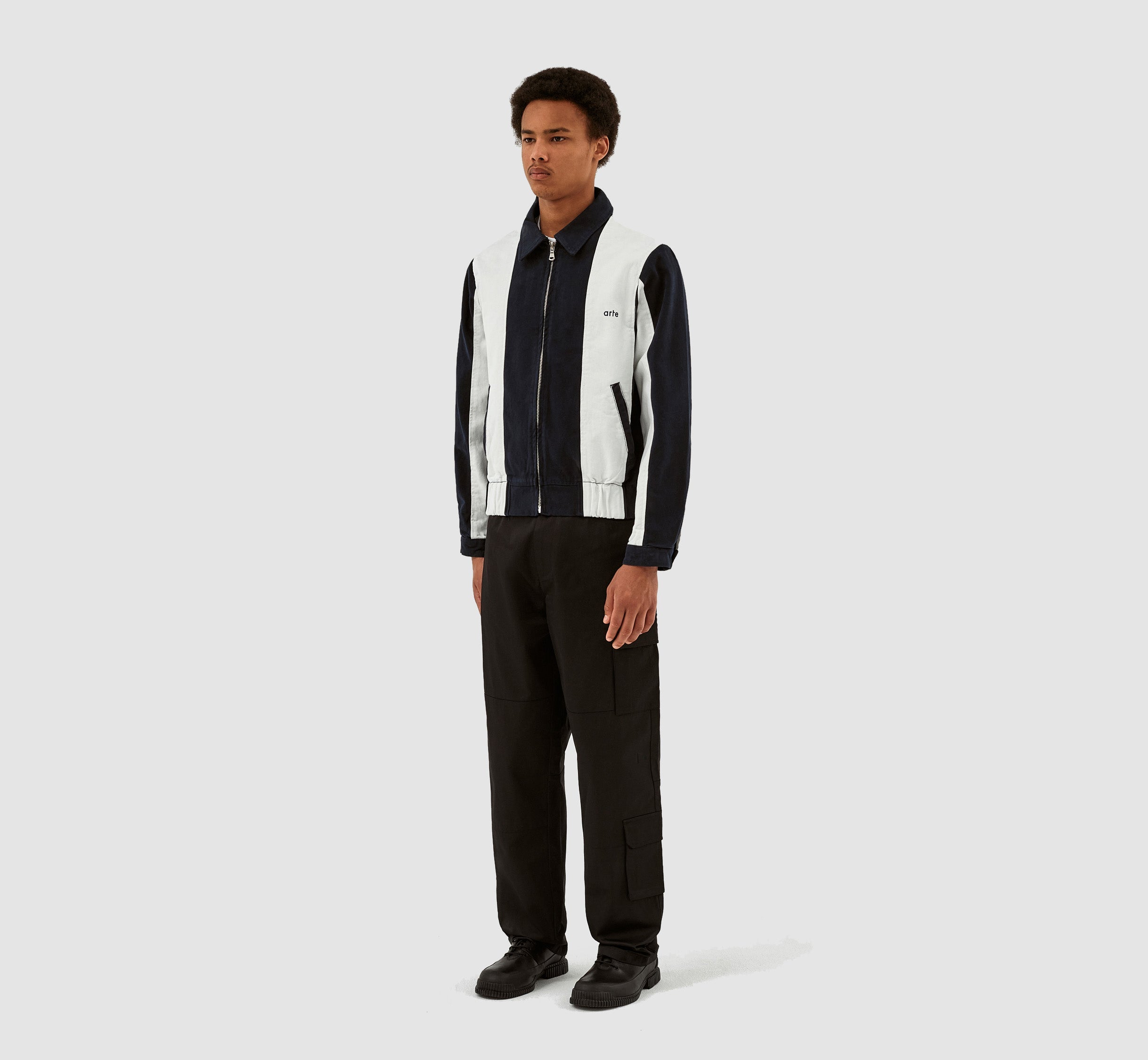 Jeffrey Stripe - Marine/Blanc