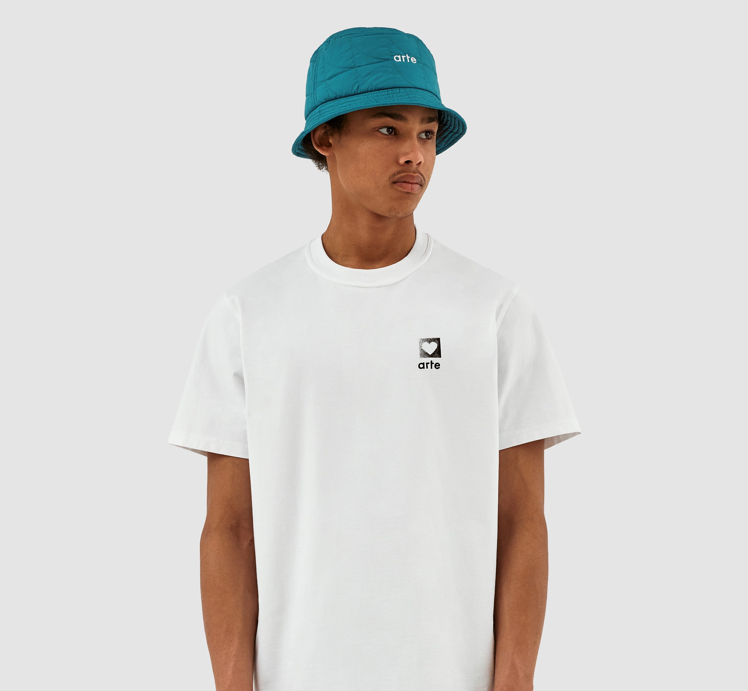 Bauhaus Quilted Bucket Hat - Lake Blue