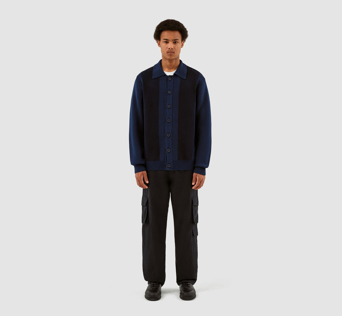 Cardigan à rayures Keler - Marine/Noir