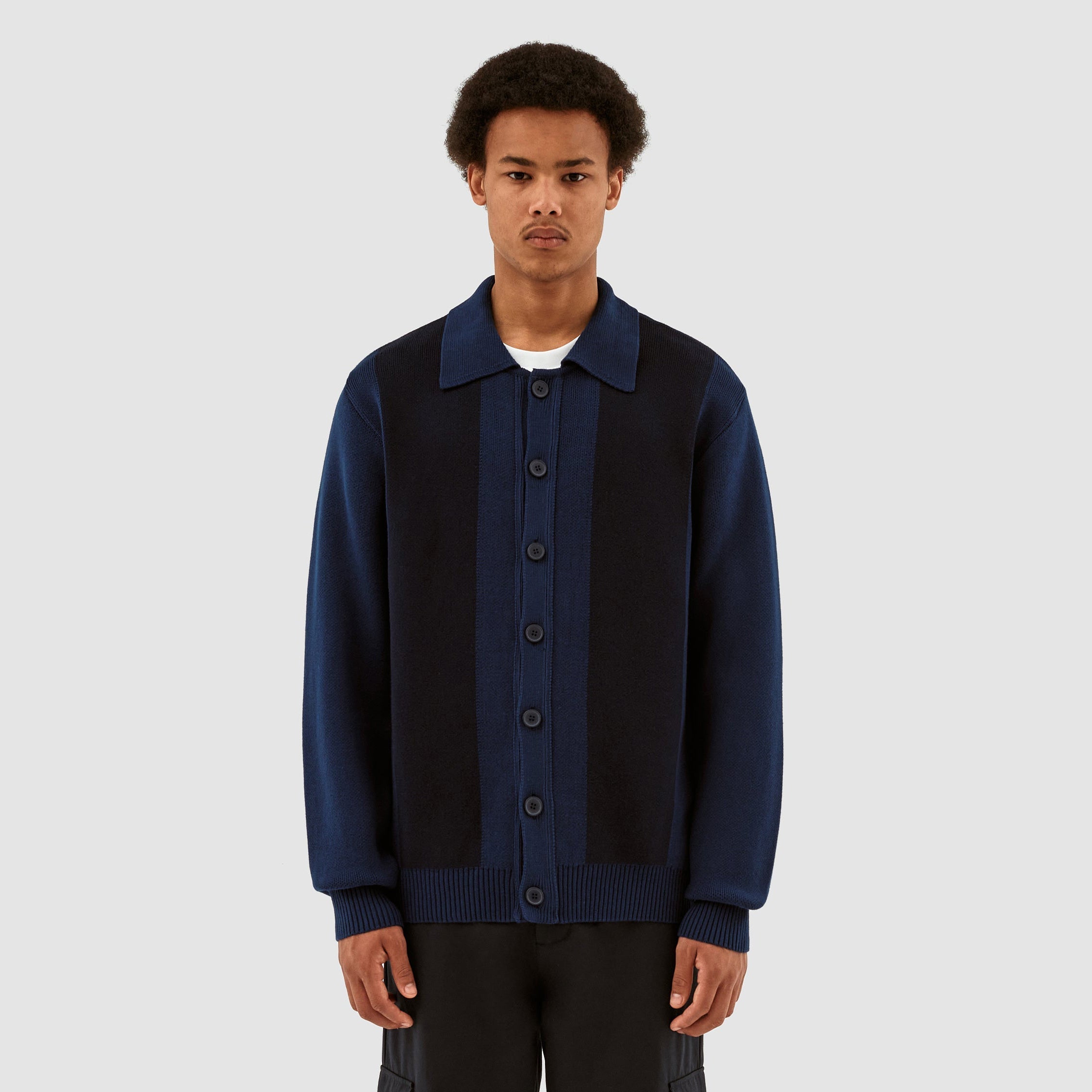 Cardigan à rayures Keler - Marine/Noir