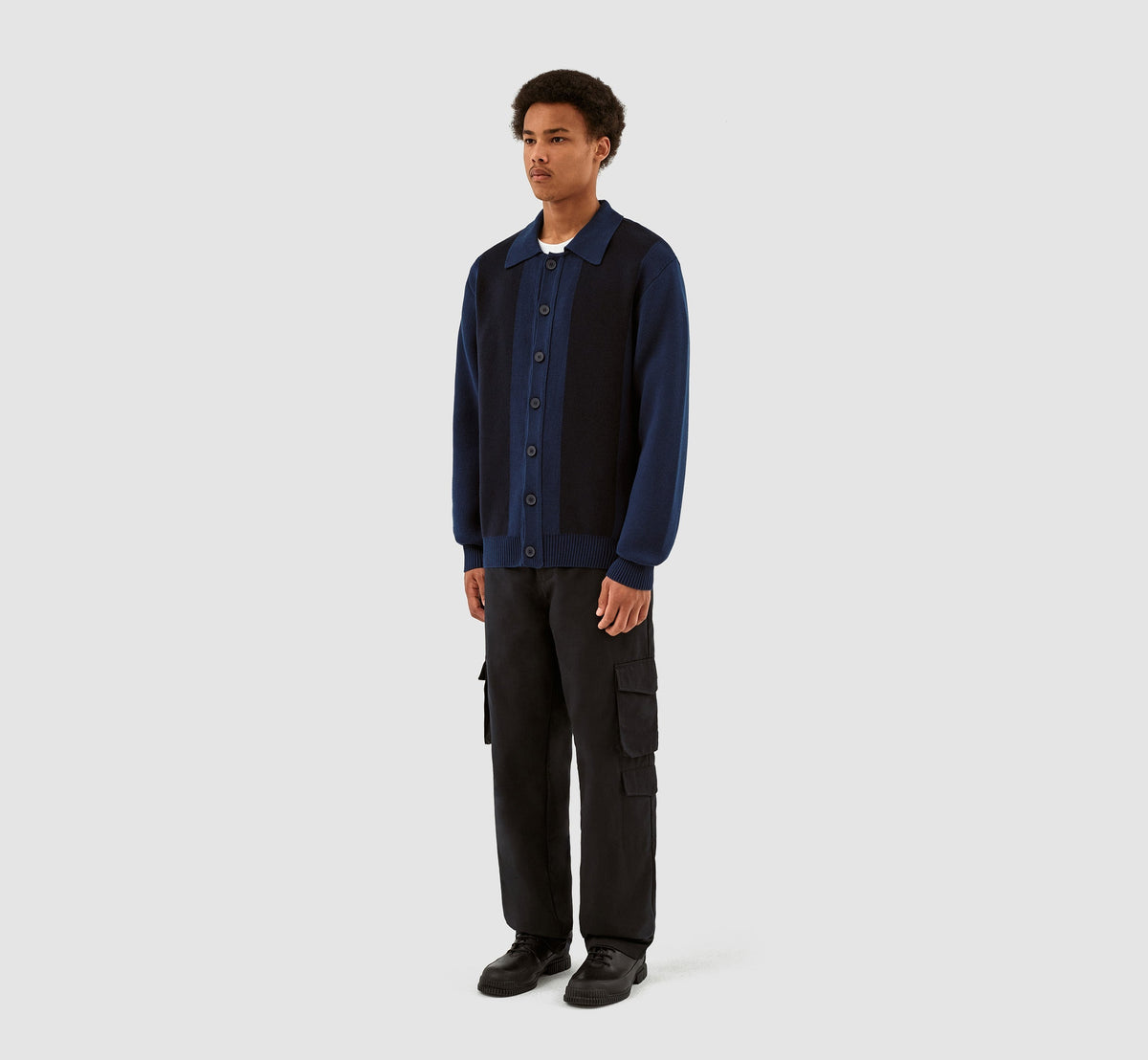 Cardigan à rayures Keler - Marine/Noir
