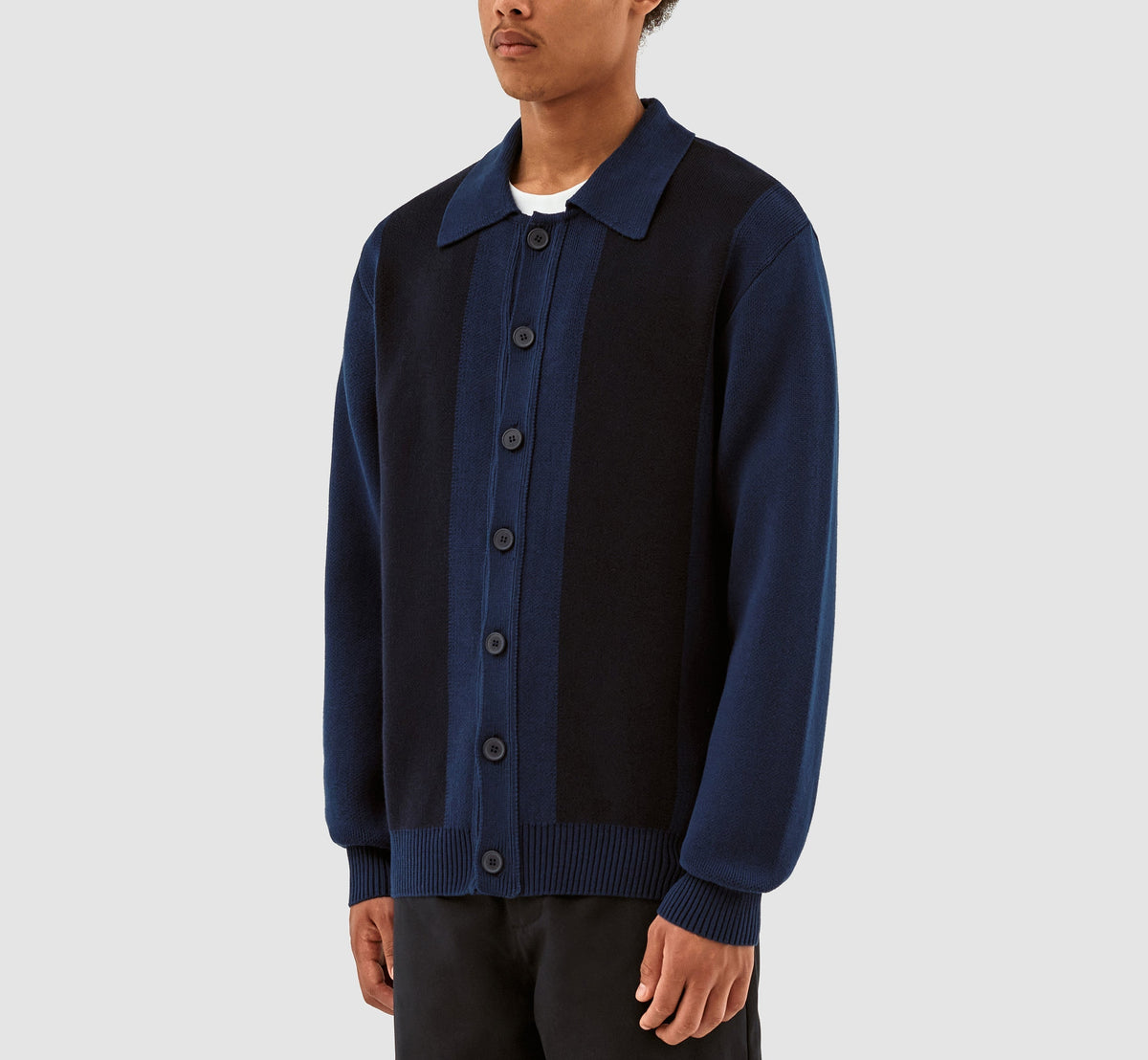 Cardigan à rayures Keler - Marine/Noir