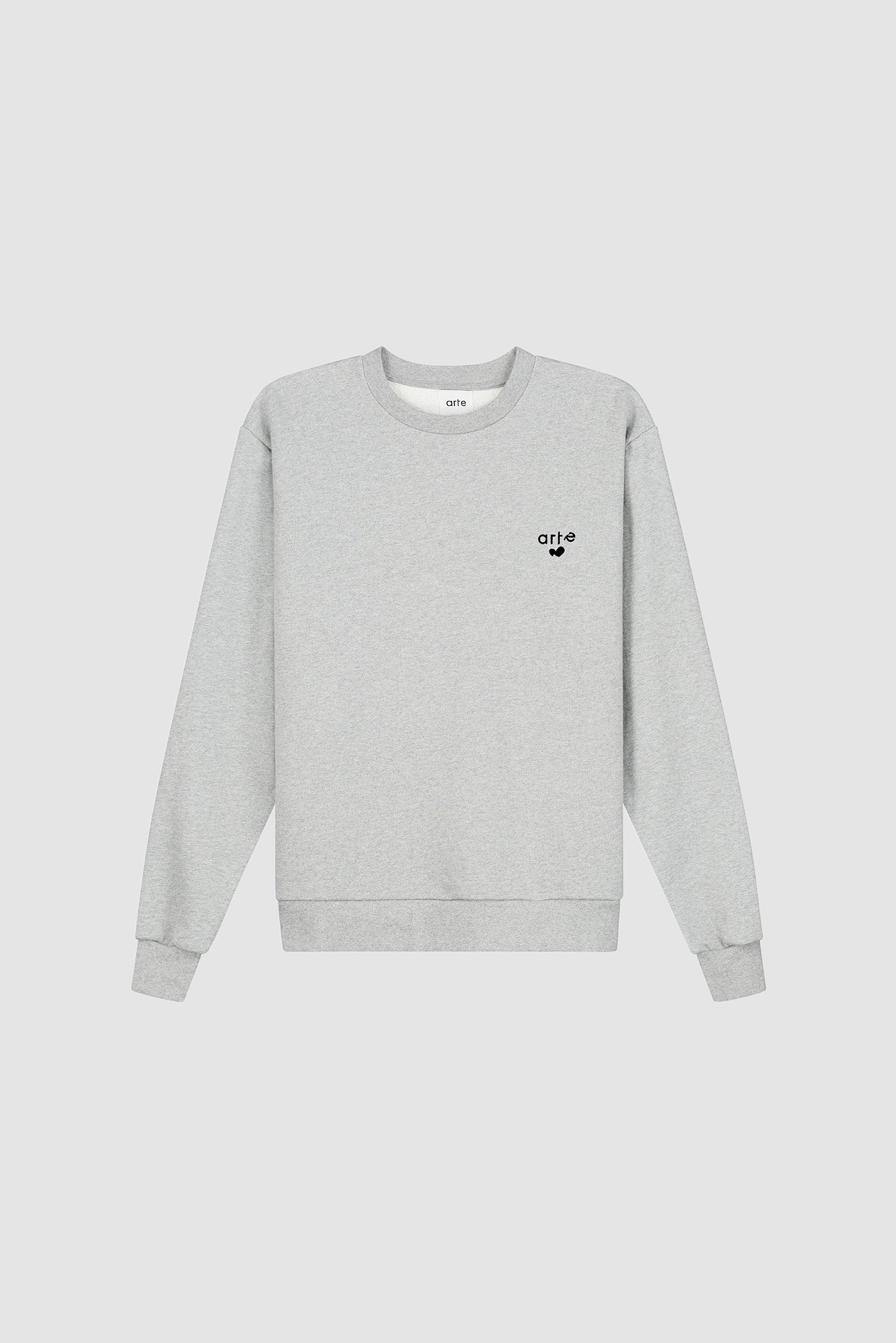 T-shirt à col rond avec logo cœur - Gris