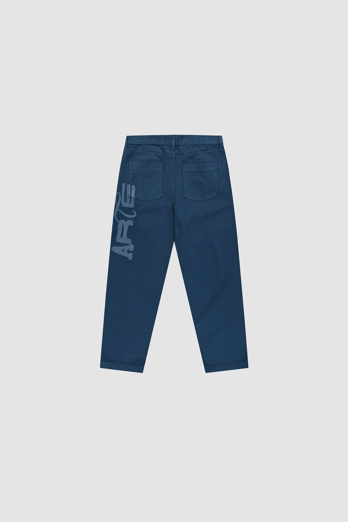 Pantalon en jean à motif sérigraphié - Bleu marine