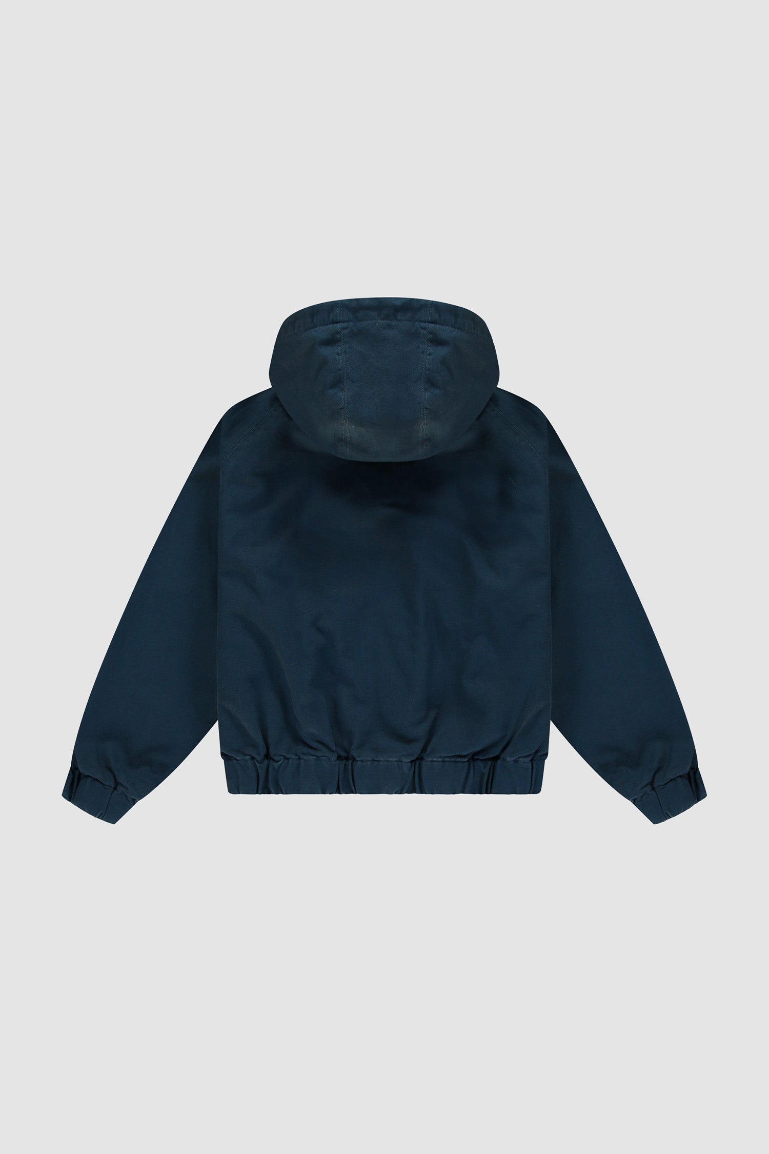 Veste à capuche en toile imprimée au pochoir - Bleu marine