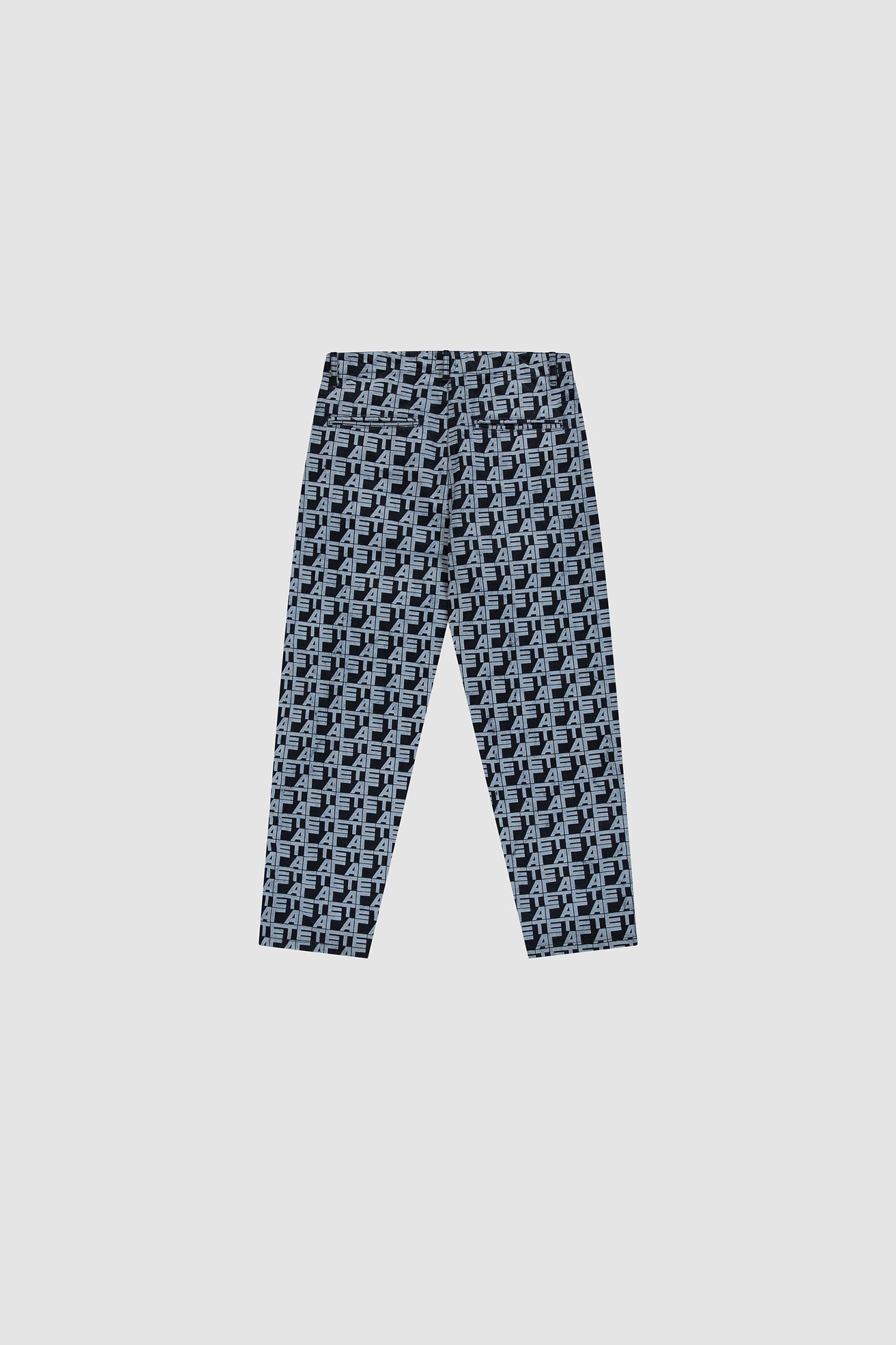 Pantalon à carreaux sur toute la surface - Denim