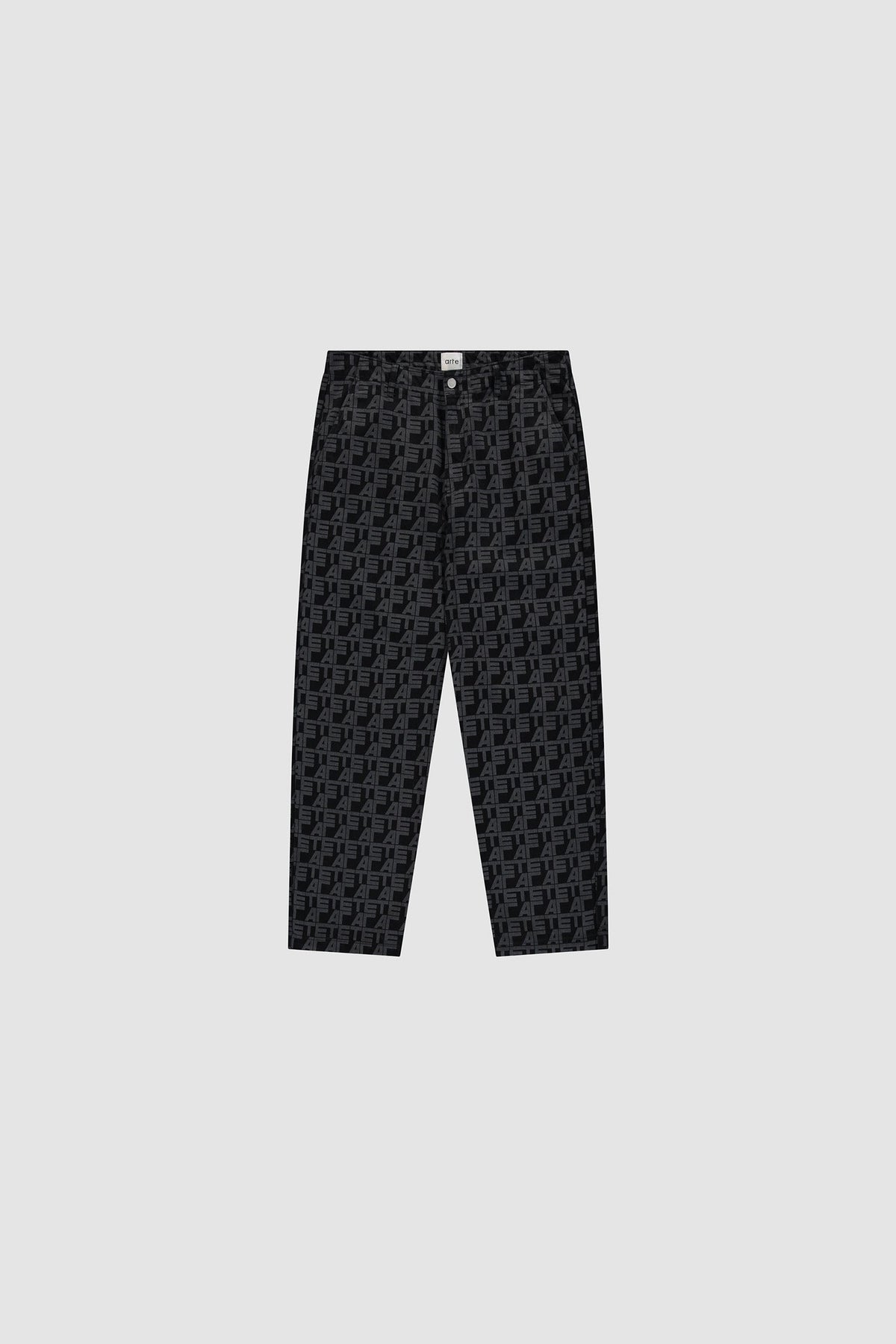 Pantalon à carreaux sur toute la surface - Denim noir