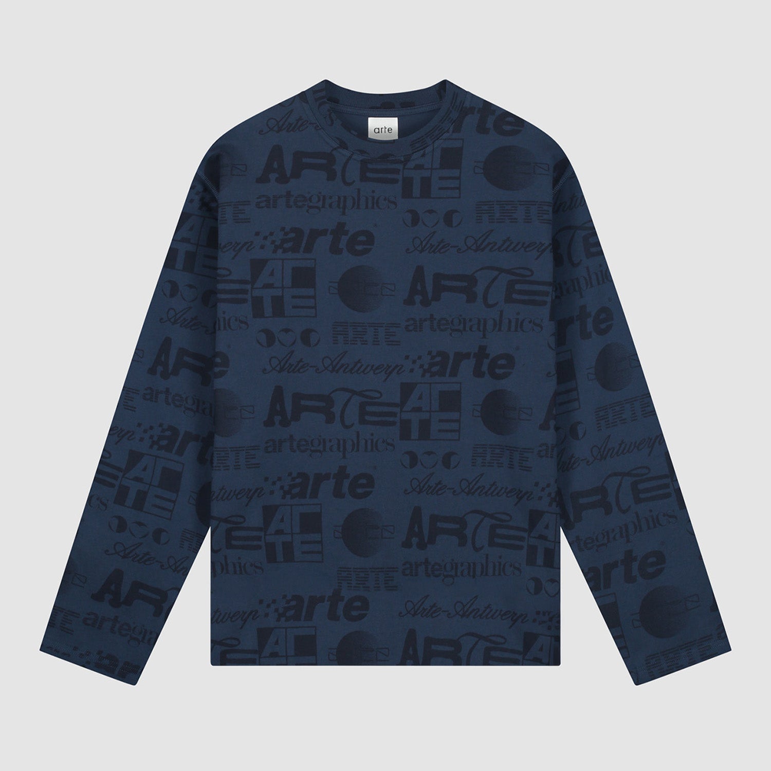 T-shirt à manches longues Polygraphic - Bleu marine/Noir