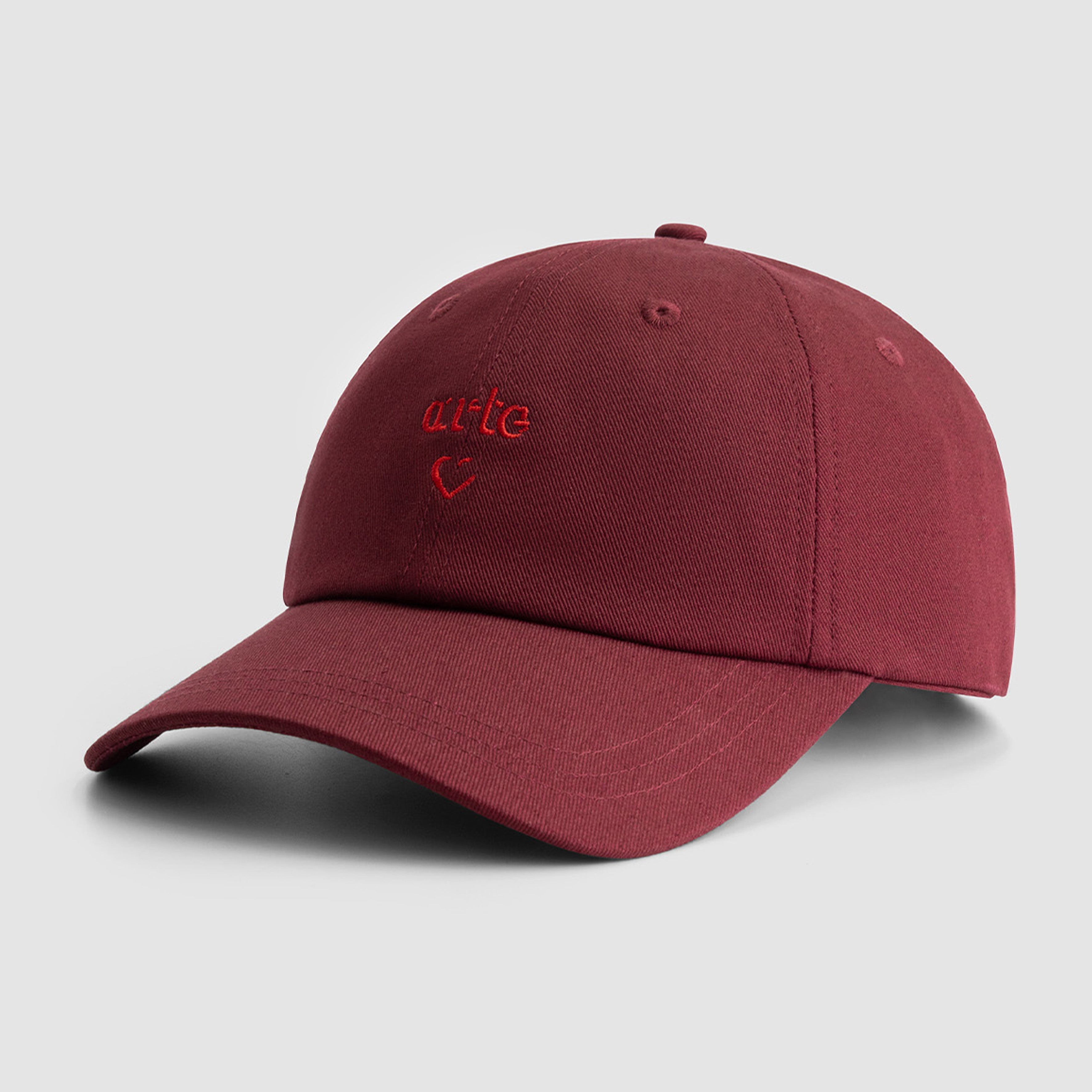 Casquette avec logo en forme de cœur - Bordeaux