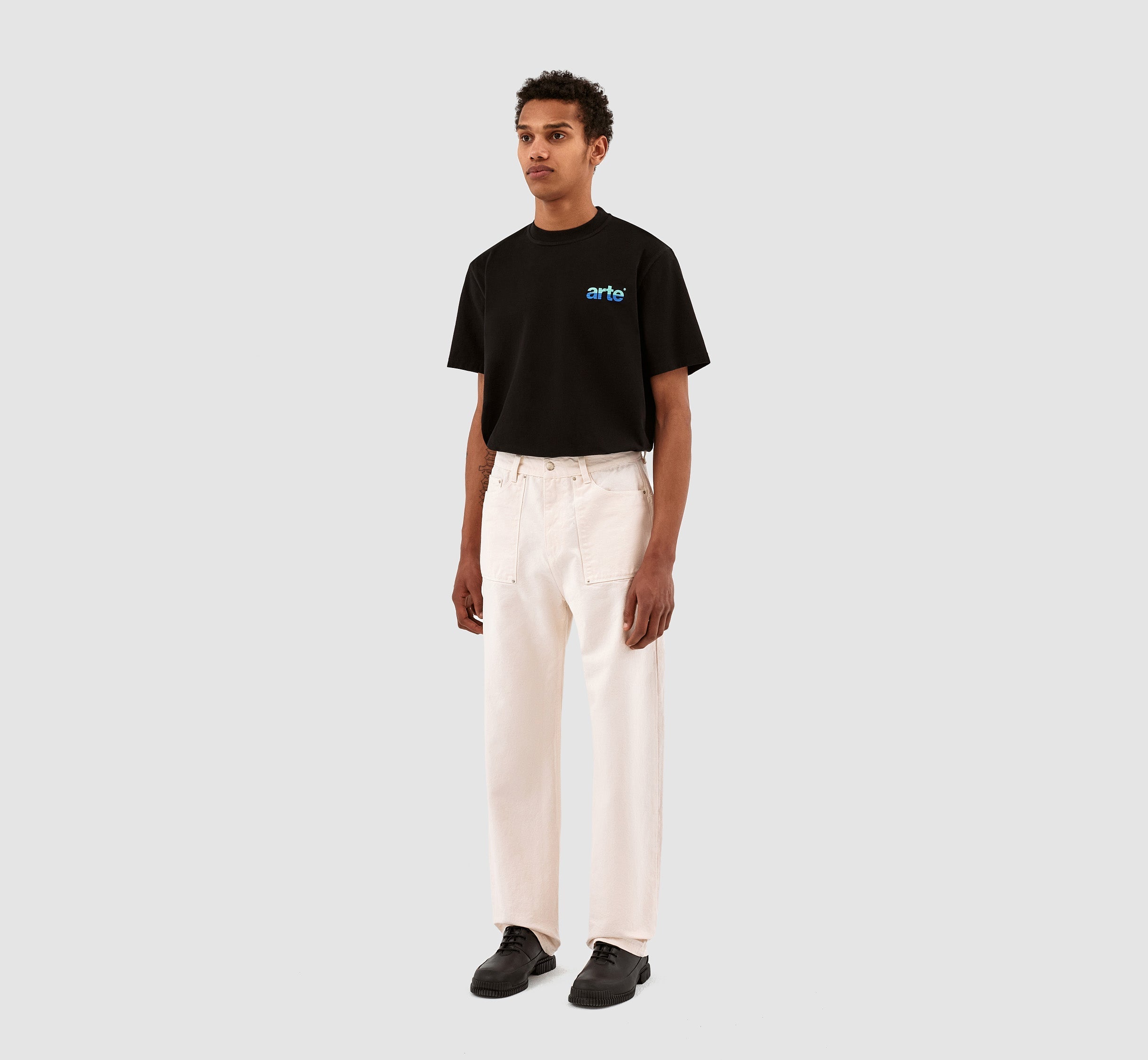 Pantalon Paul en toile - Crème