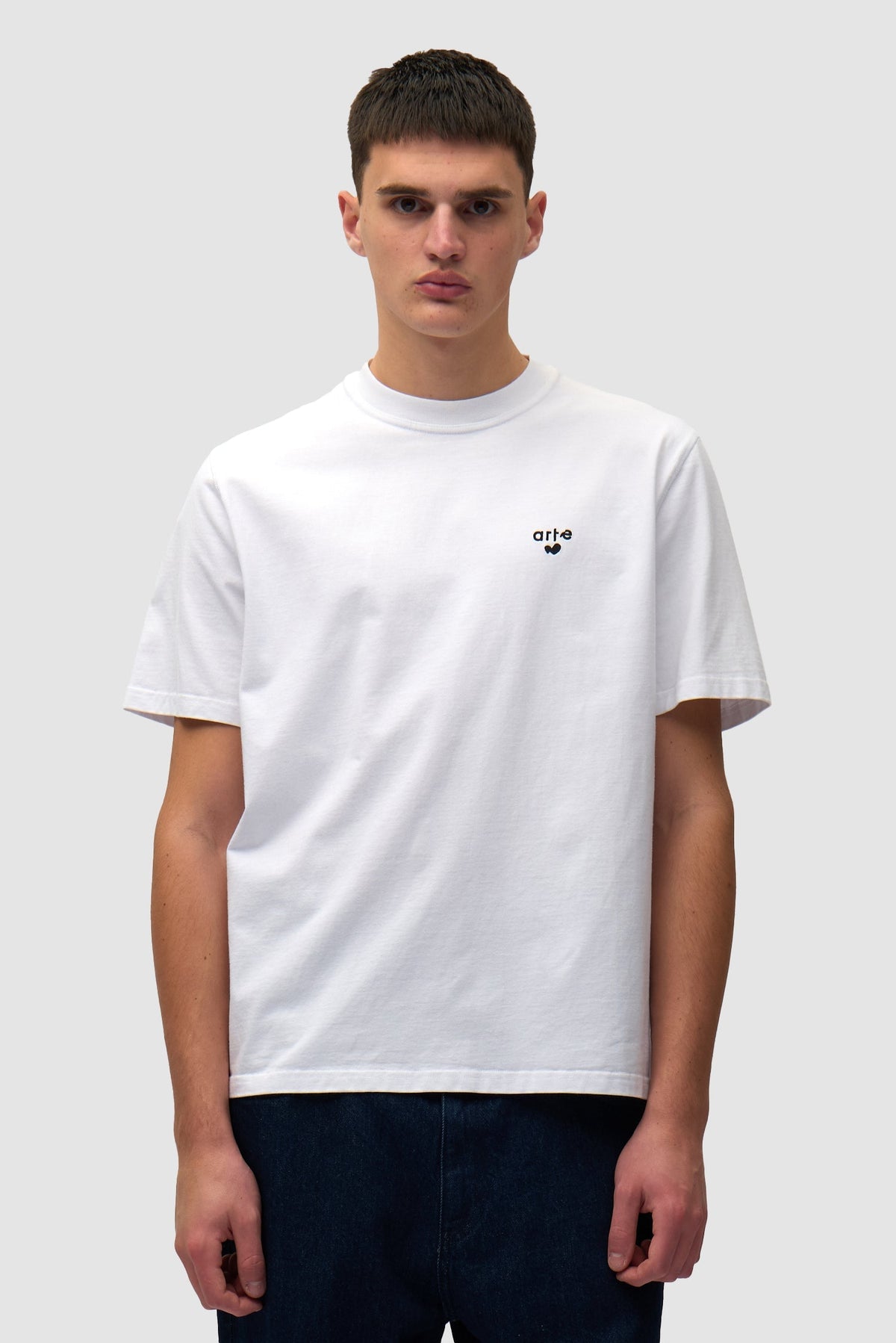 T-shirt avec logo en forme de cœur - blanc