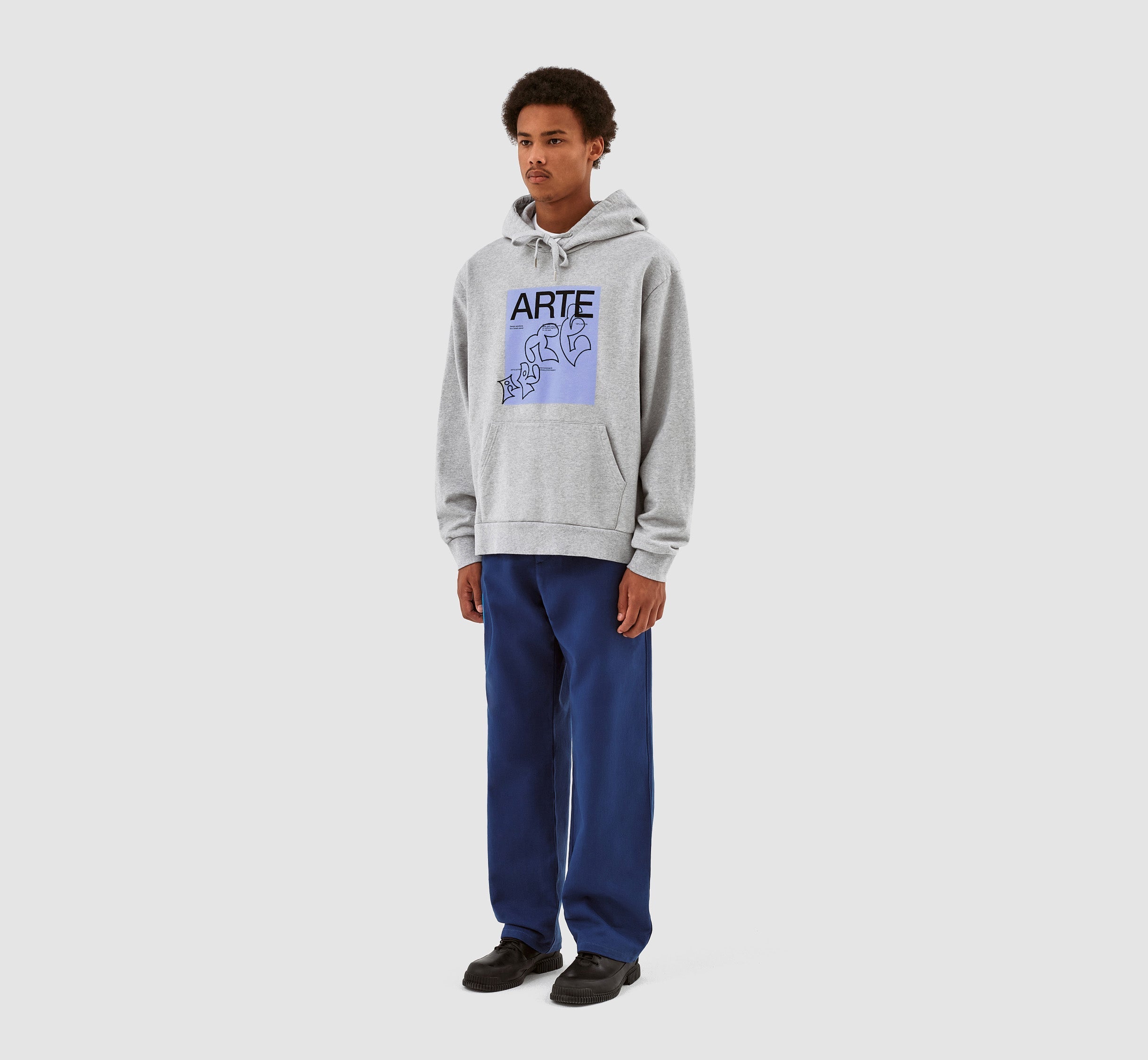 Sweat à capuche Harris Blue Front - Gris