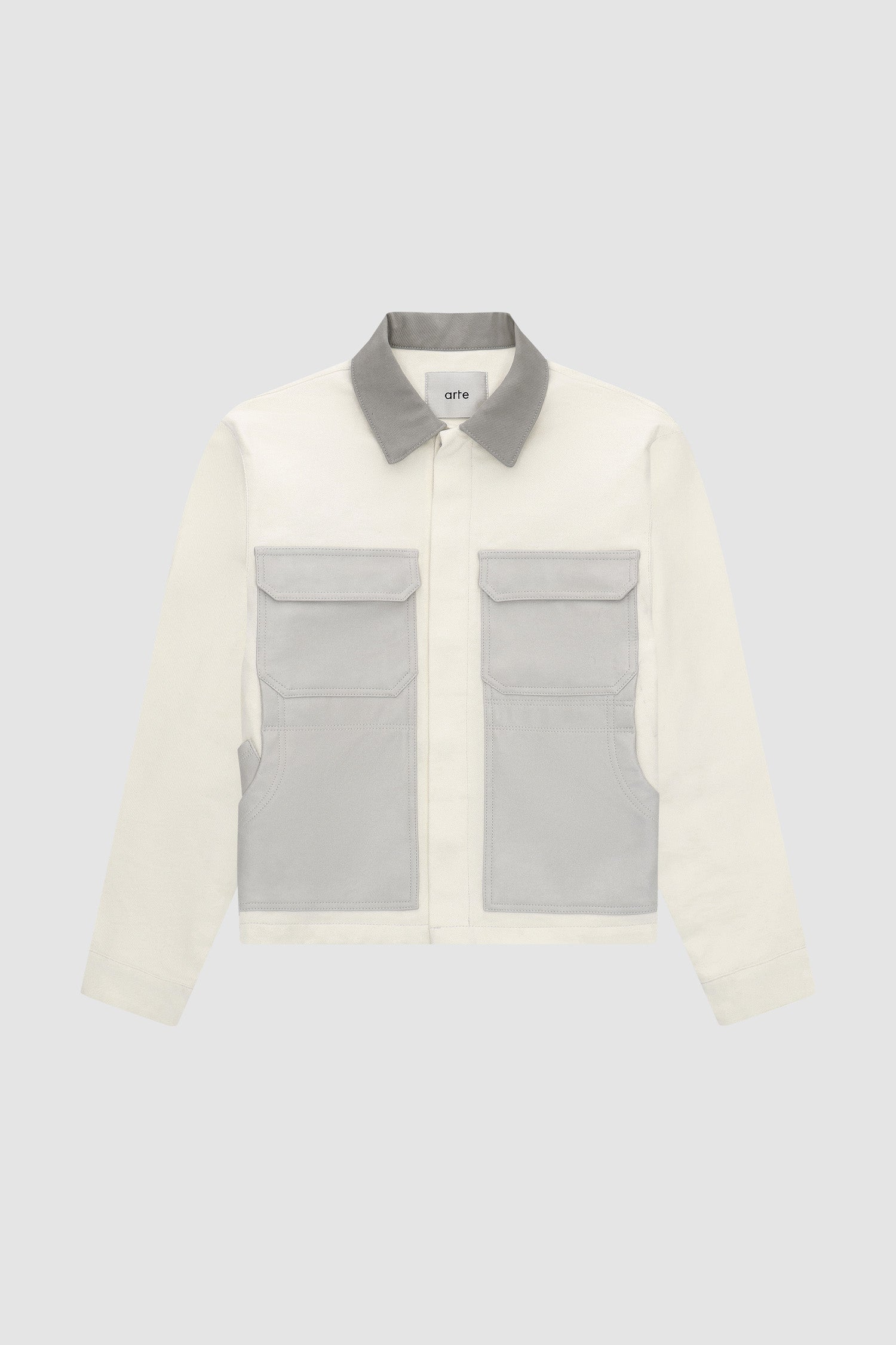 John Contrast Jacket - Crème/Gris