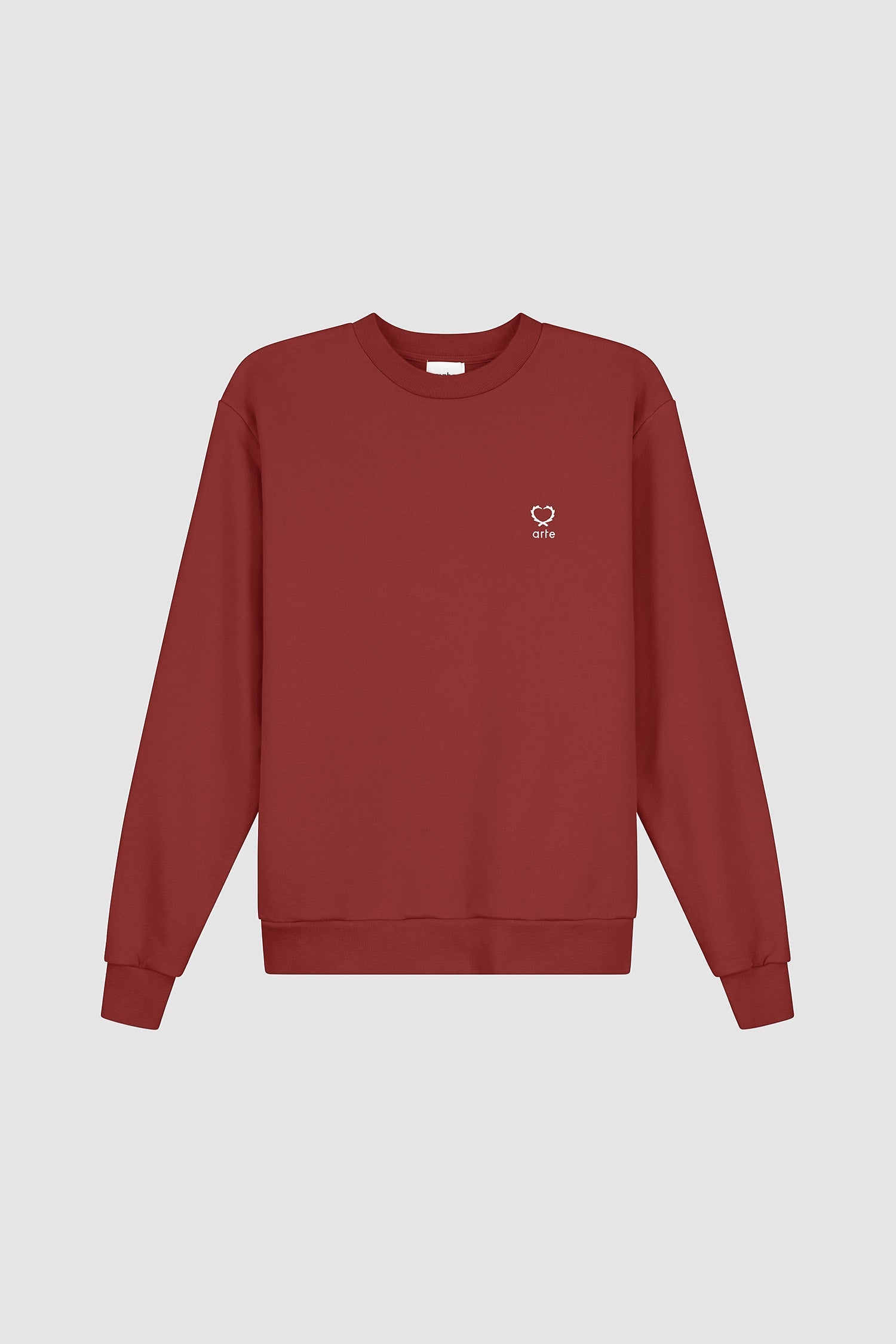 Carlos Small Heart Crewneck - Bordeaux