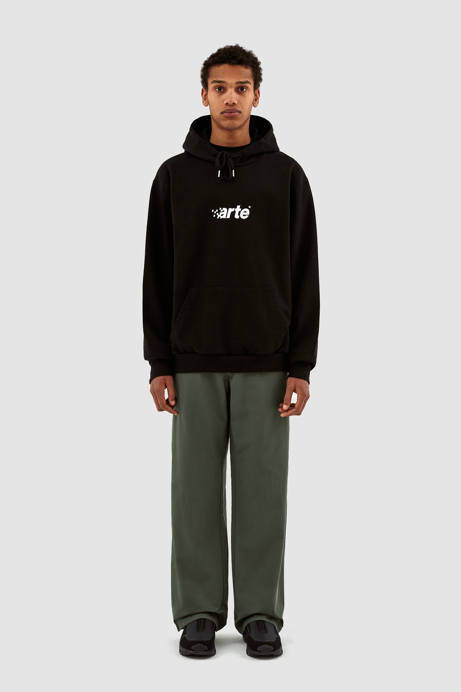 Sweat à capuche Harmon Pixel Logo - Noir