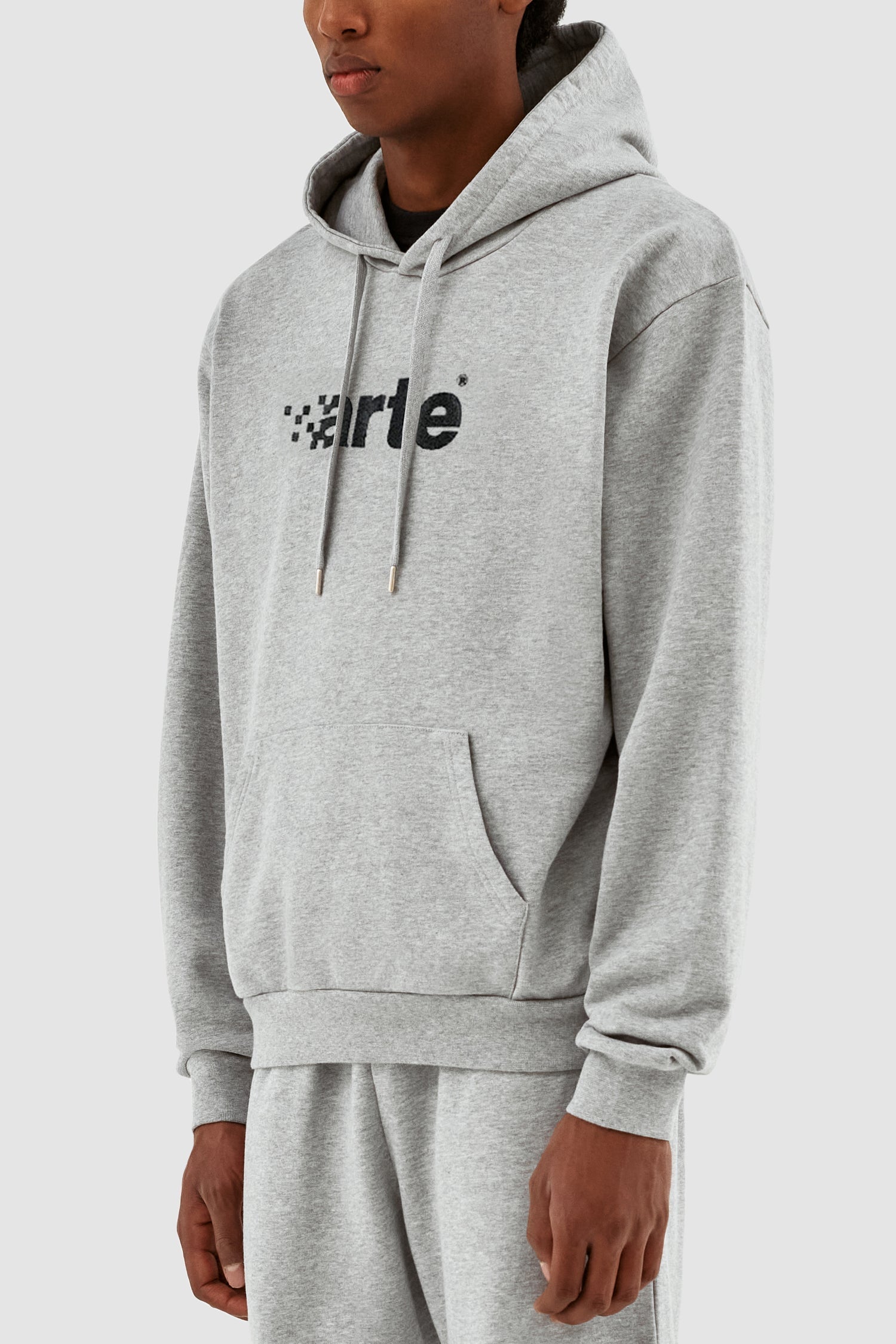 Sweat à capuche Harmon Pixel Logo - Gris