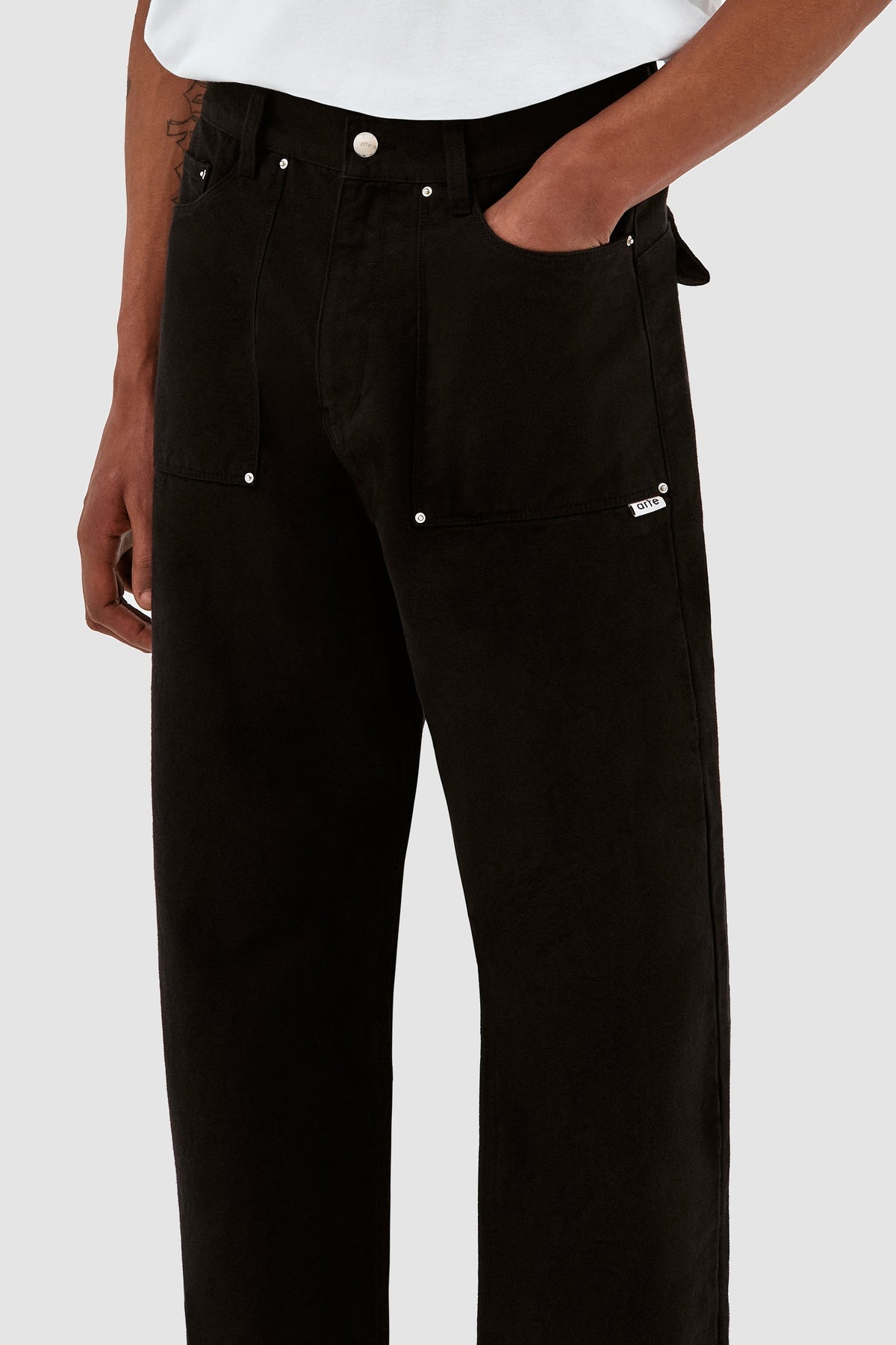 Pantalon Paul en toile - Noir
