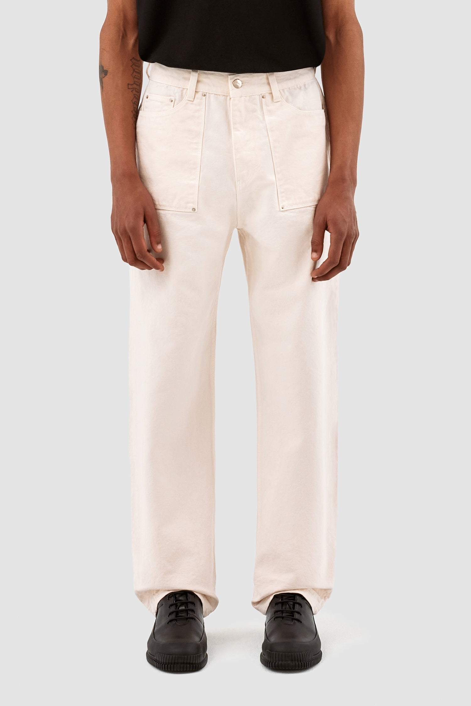 Pantalon Paul en toile - Crème