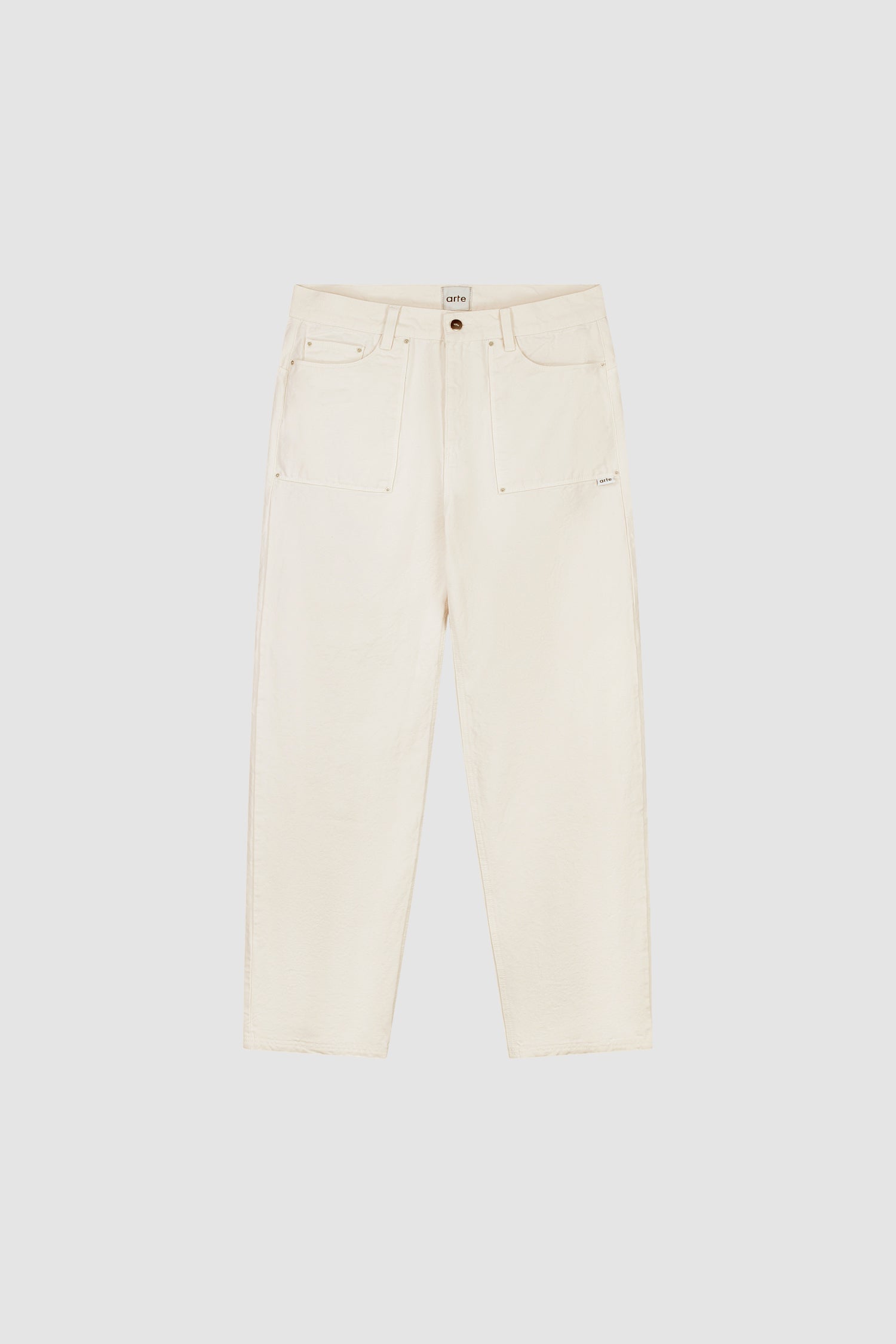 Pantalon Paul en toile - Crème