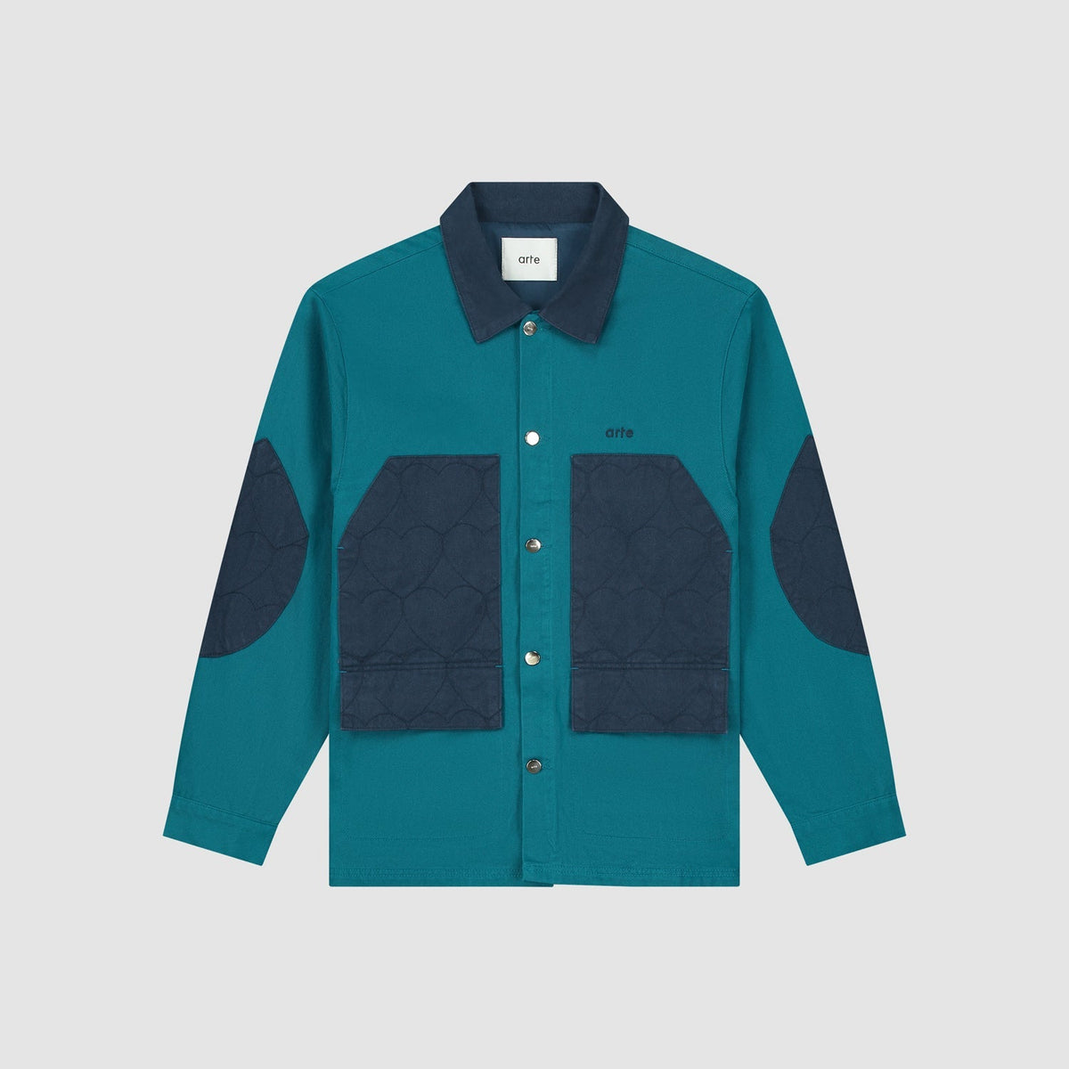 Veste matelassée Jules Heart - Bleu pétrole