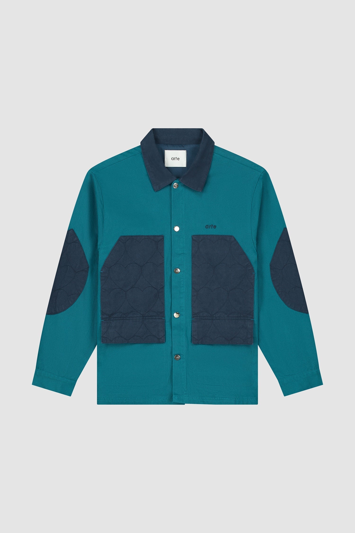 Veste matelassée Jules Heart - Bleu pétrole