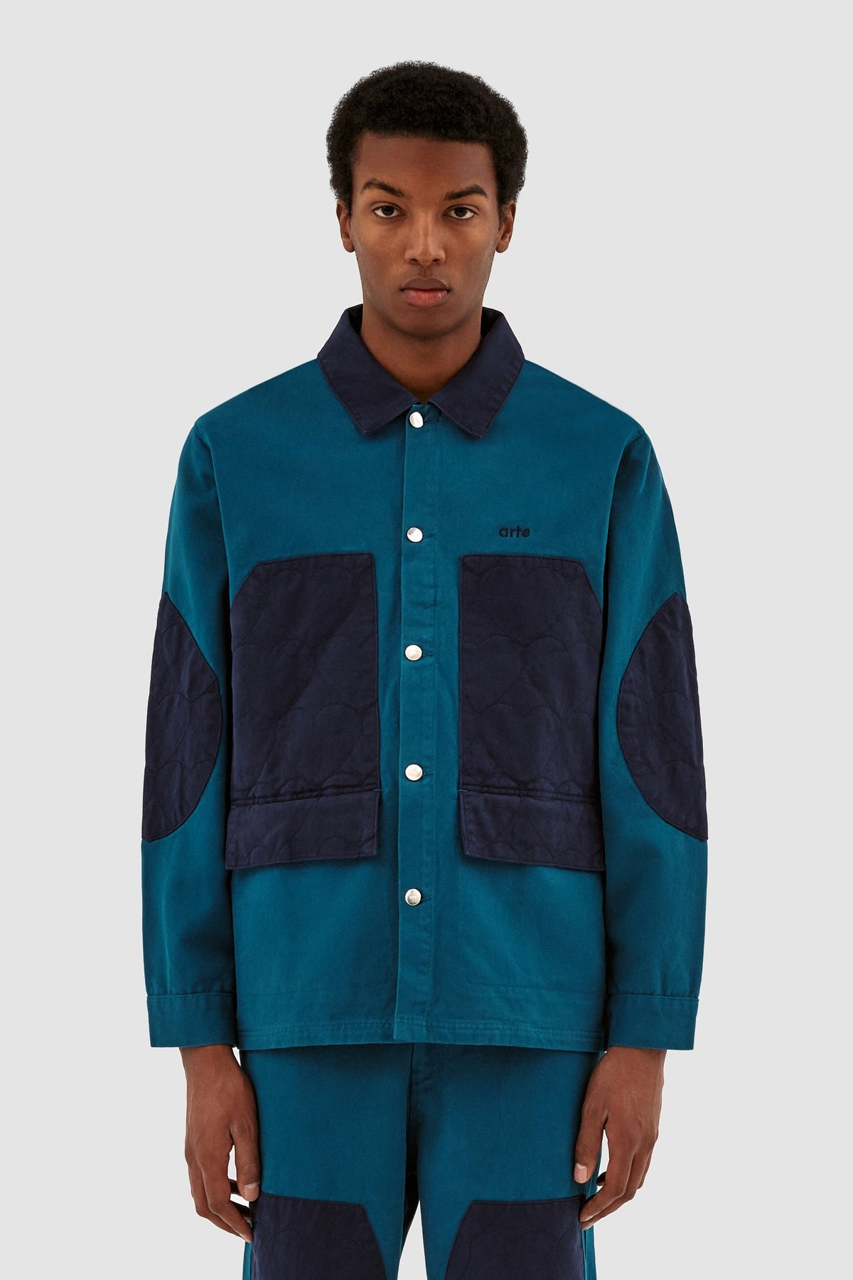 Veste matelassée Jules Heart - Bleu pétrole
