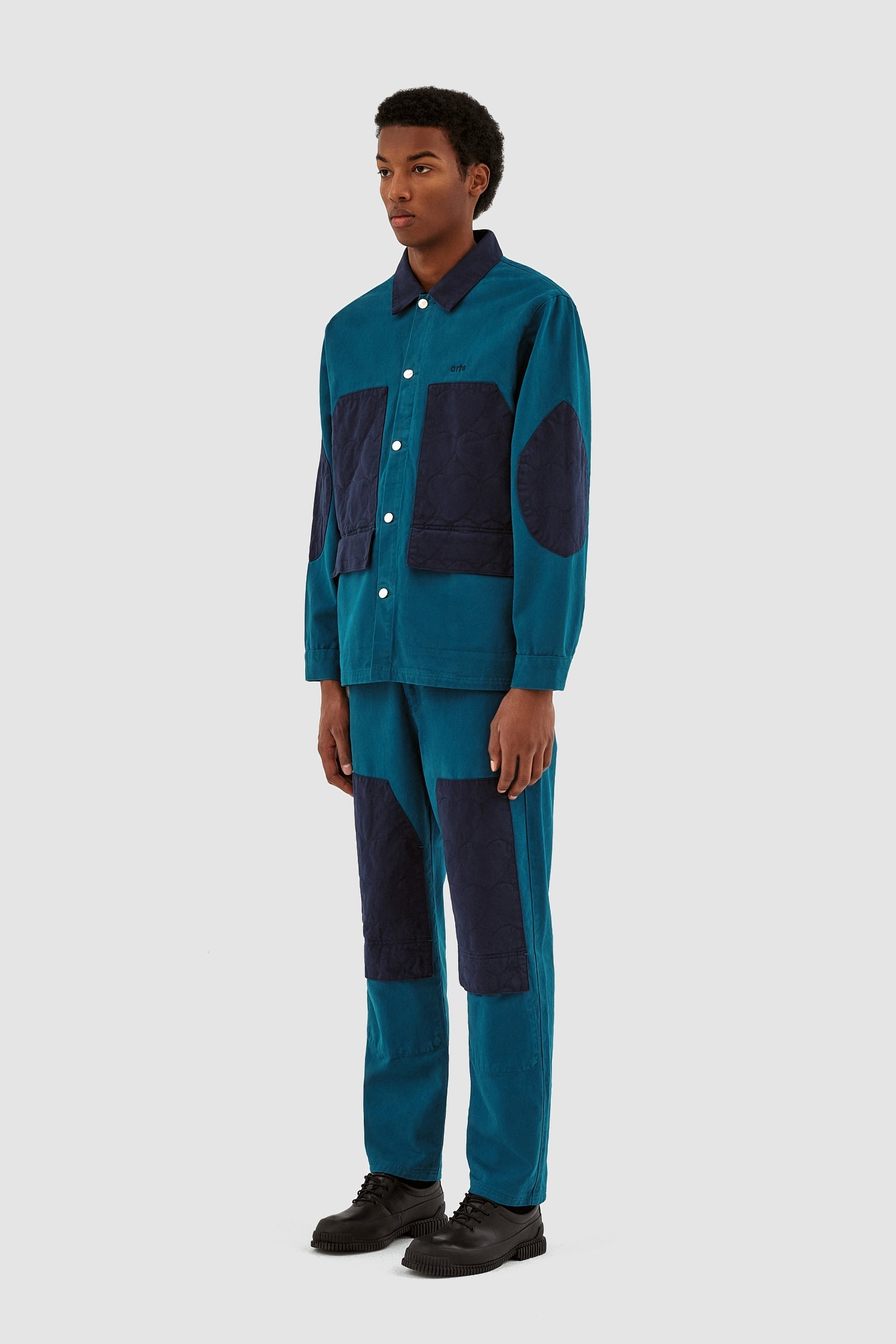 Veste matelassée Jules Heart - Bleu pétrole