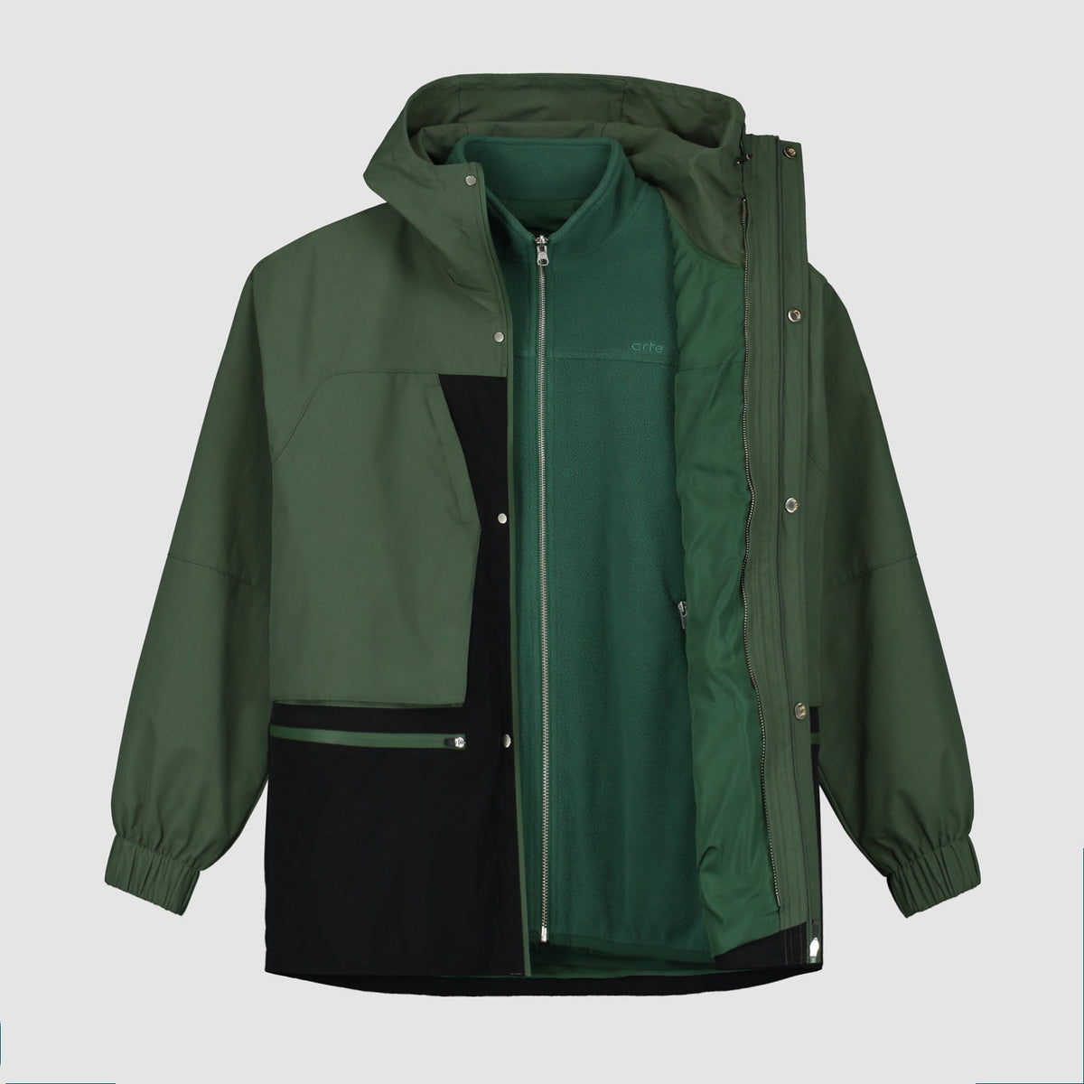 Veste contrastée Jake - Noir/vert