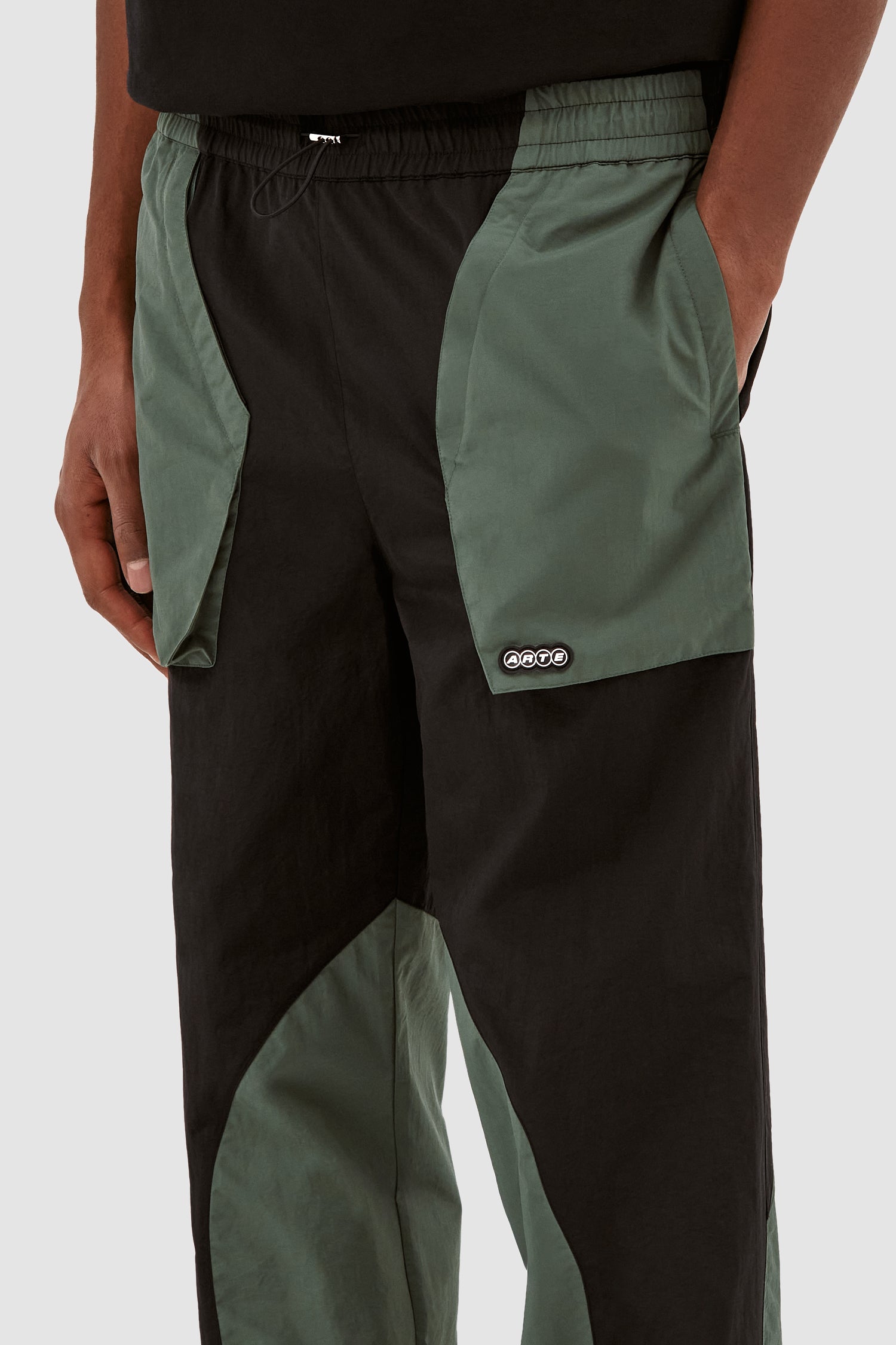 Pantalon contrasté Jake - noir/vert