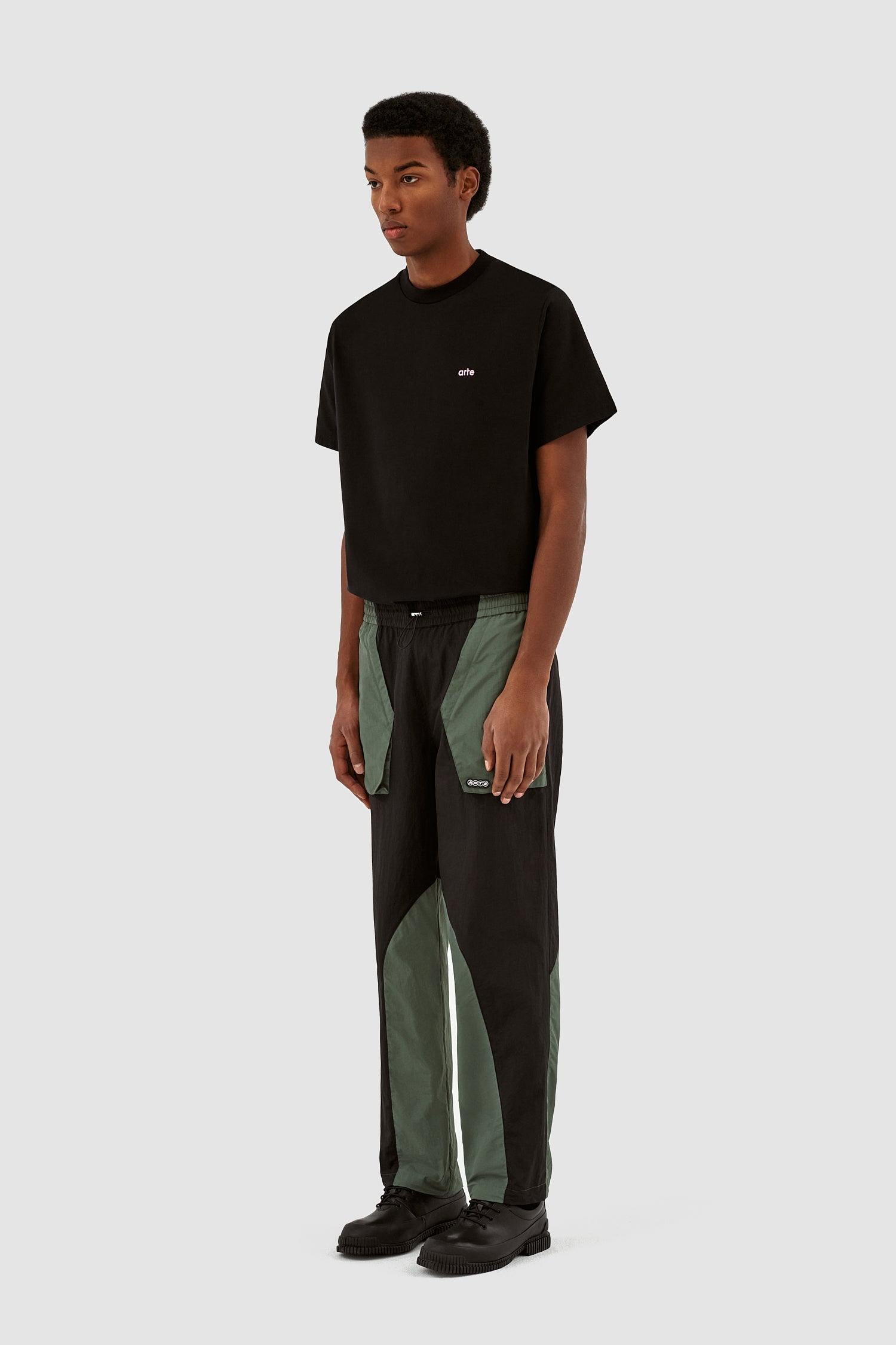 Pantalon contrasté Jake - noir/vert