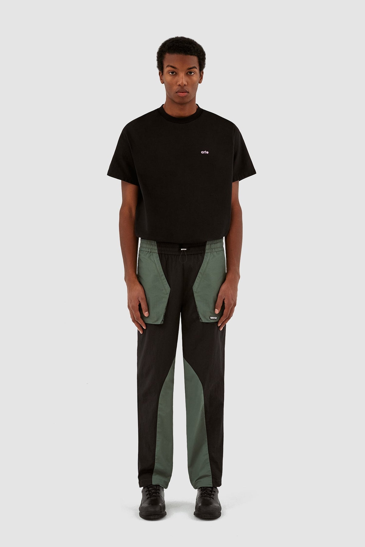 Pantalon contrasté Jake - noir/vert
