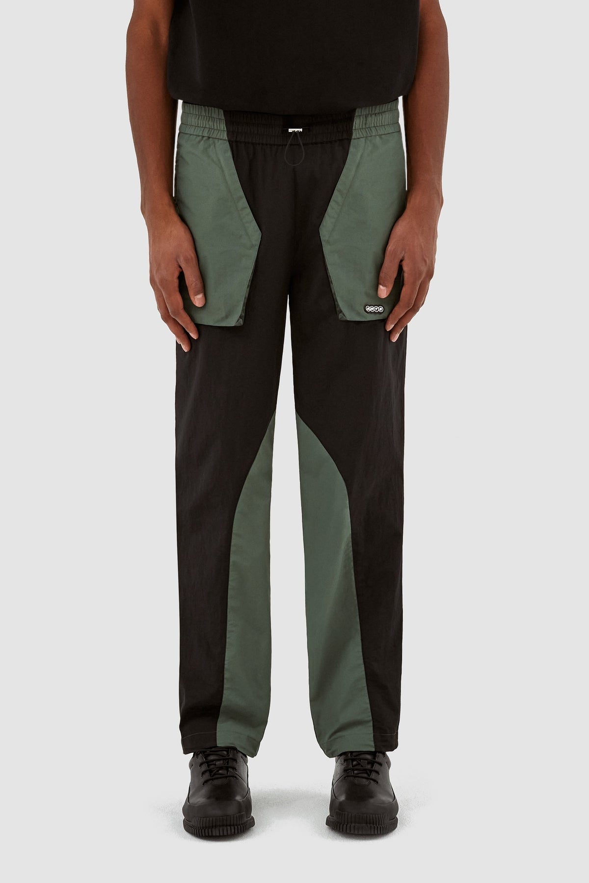 Pantalon contrasté Jake - noir/vert