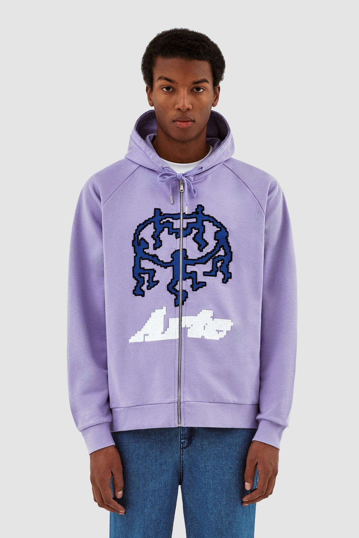 Joe Pixel Dancer Zip Hoodie - Lilas
