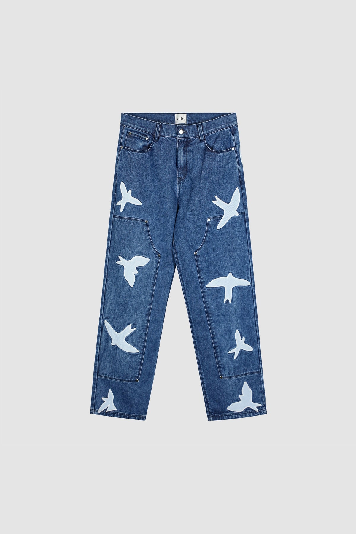Pantalon Parker Birds - Bleu lavé