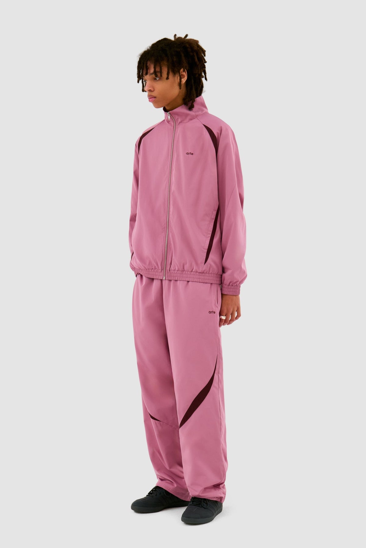 Pantalon de survêtement bicolore - Rose