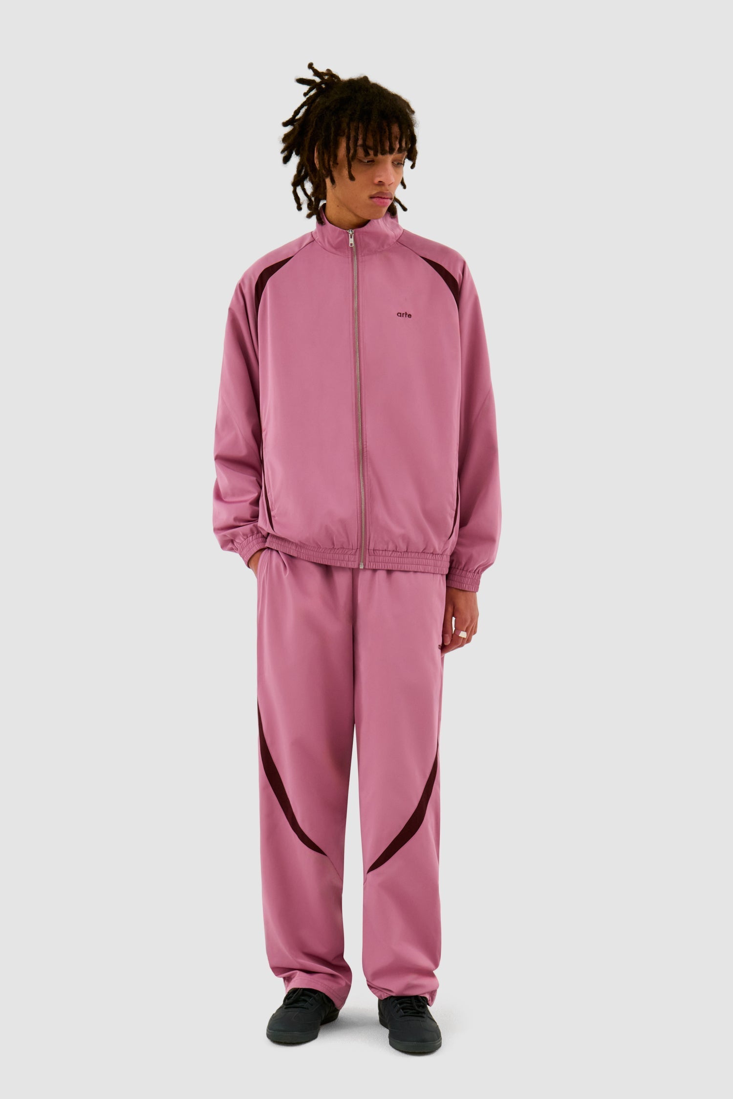 Pantalon de survêtement bicolore - Rose