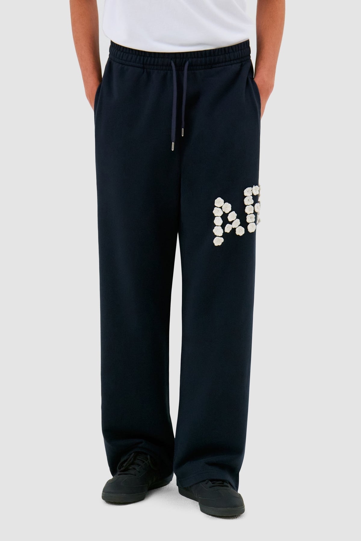 Pantalon Crochet Flowers - Navy