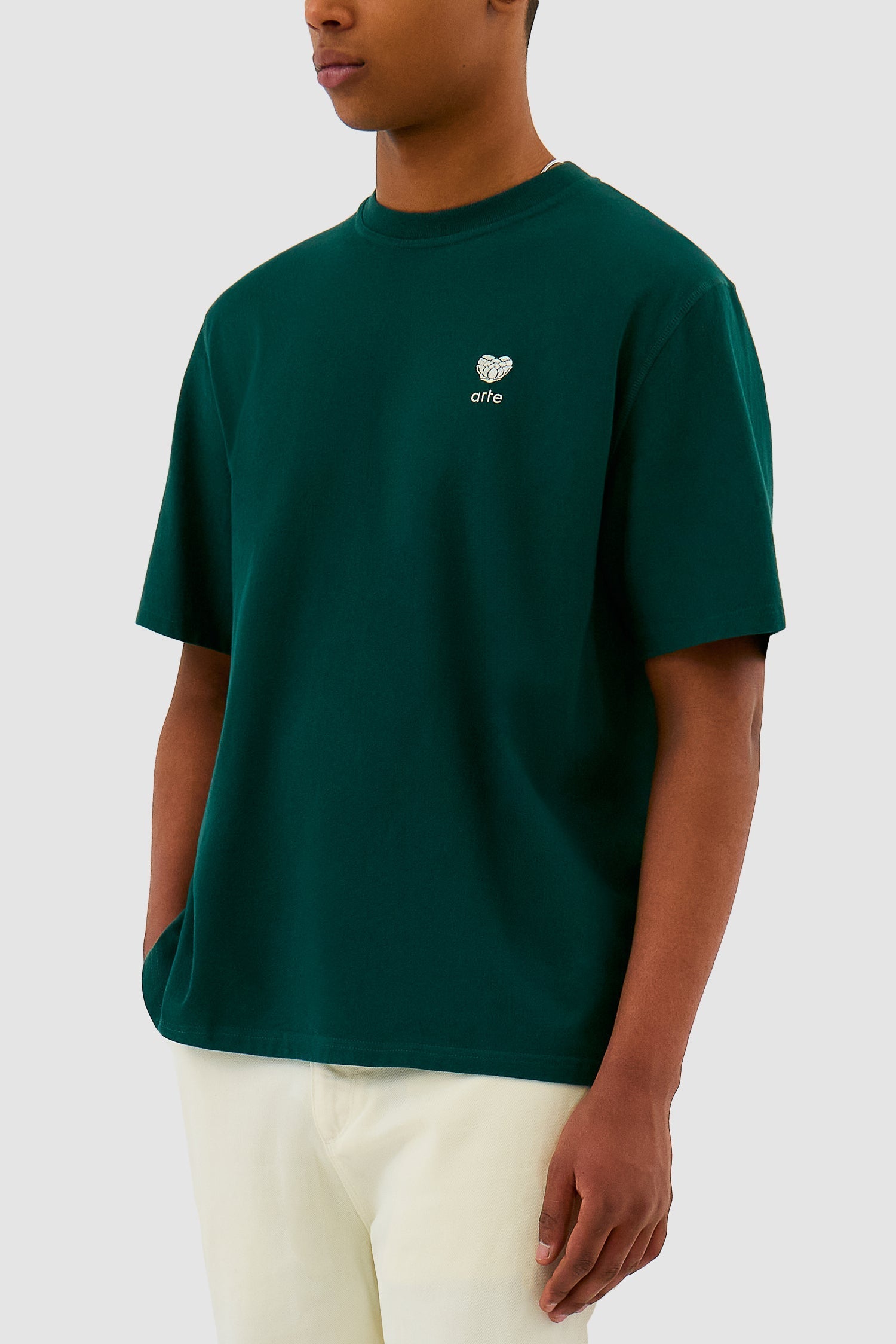 T-shirt avec logo en forme de cœur - Vert