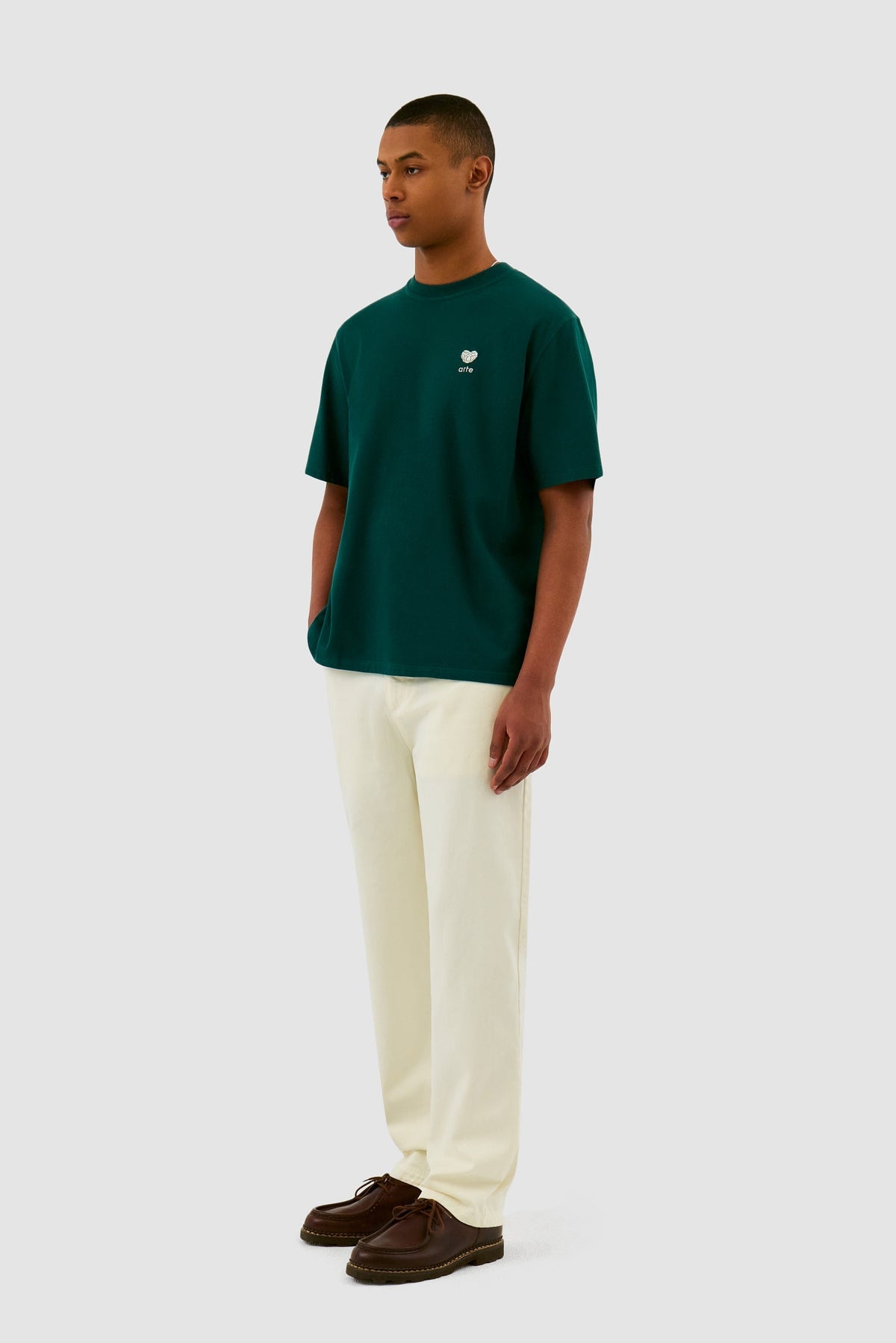 T-shirt avec logo en forme de cœur - Vert