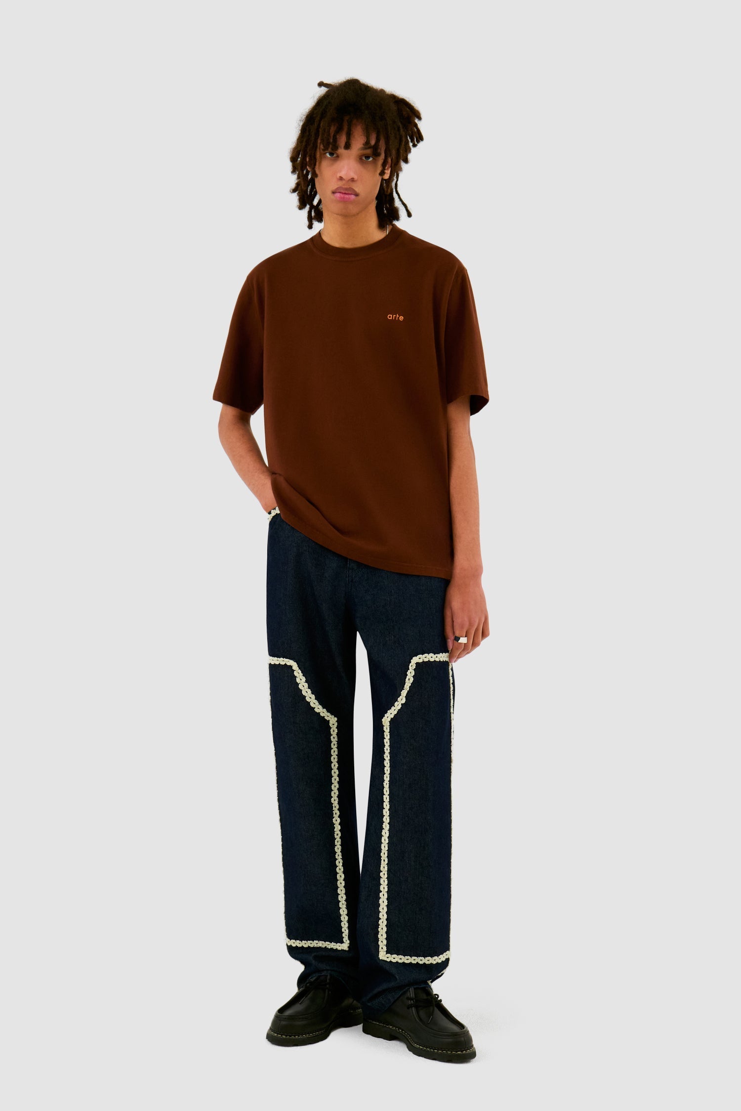 T-shirt Tulipe - Marron