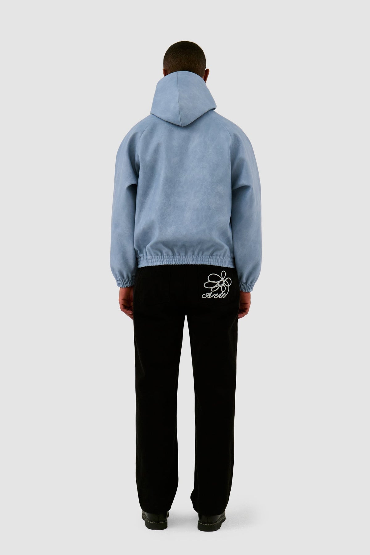 Pantalon à poches brodées - Noir