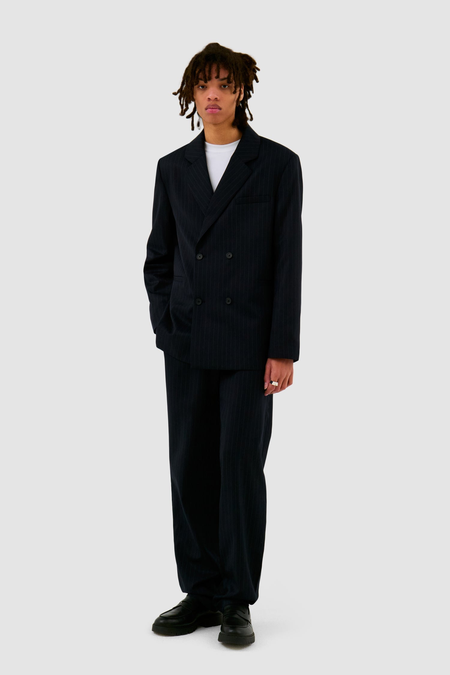 Pantalon à rayures - Marine