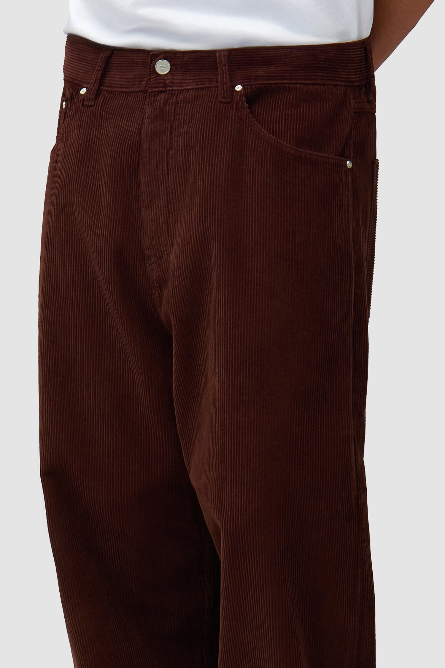 Pantalon en velours côtelé - Marron