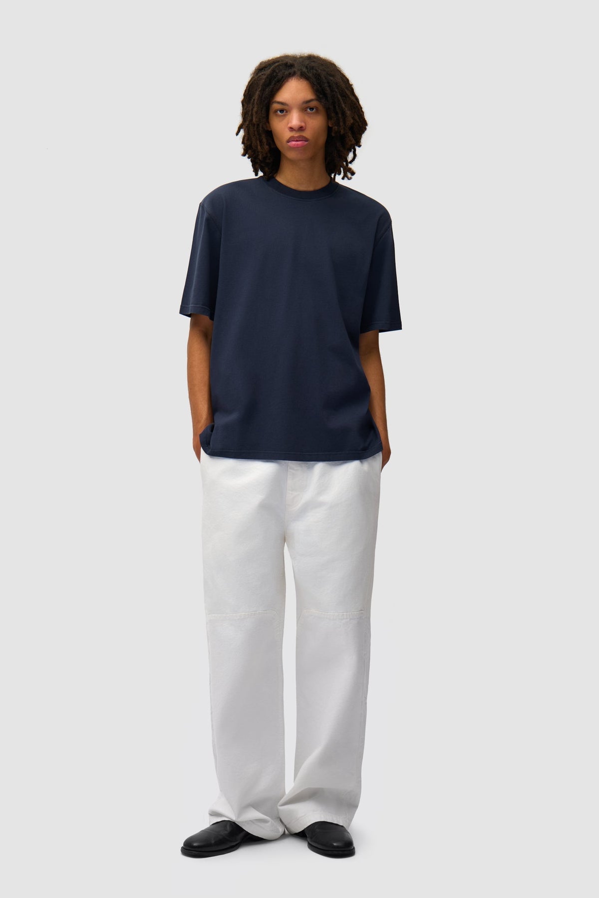 Pantalon à coupe ronde - Blanc