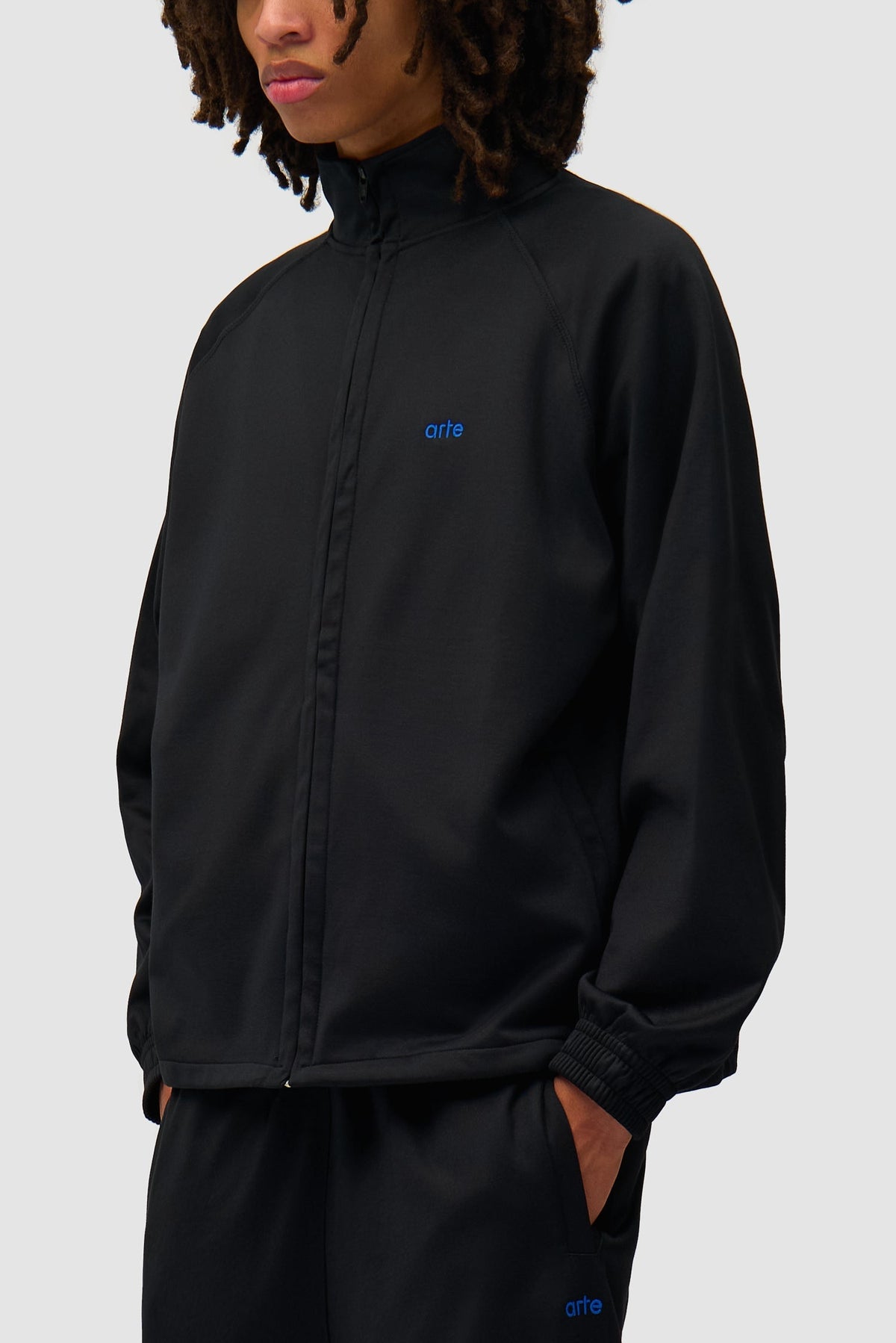 Top de survêtement cardé - Noir