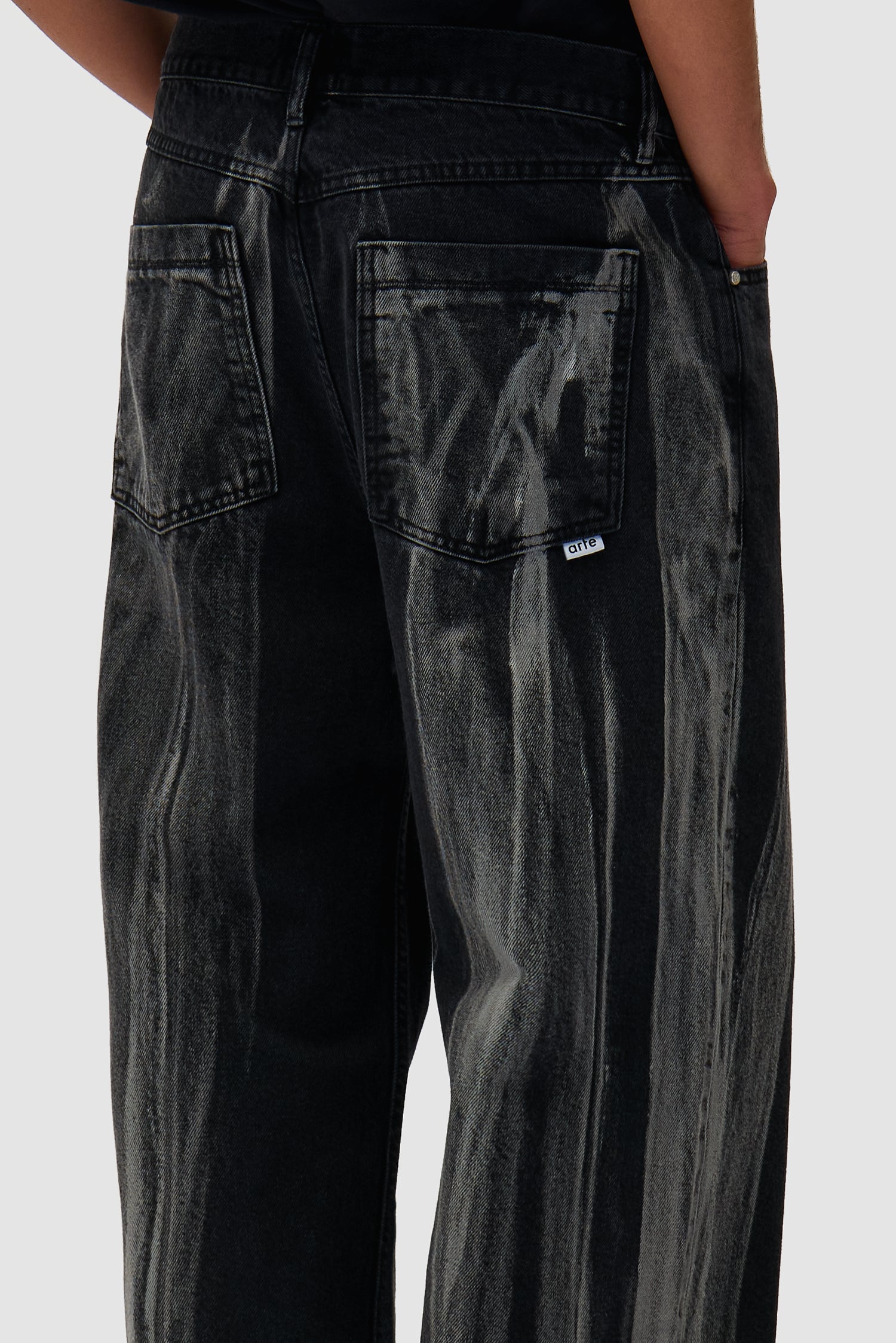 Pantalon en jean délavé - Denim noir