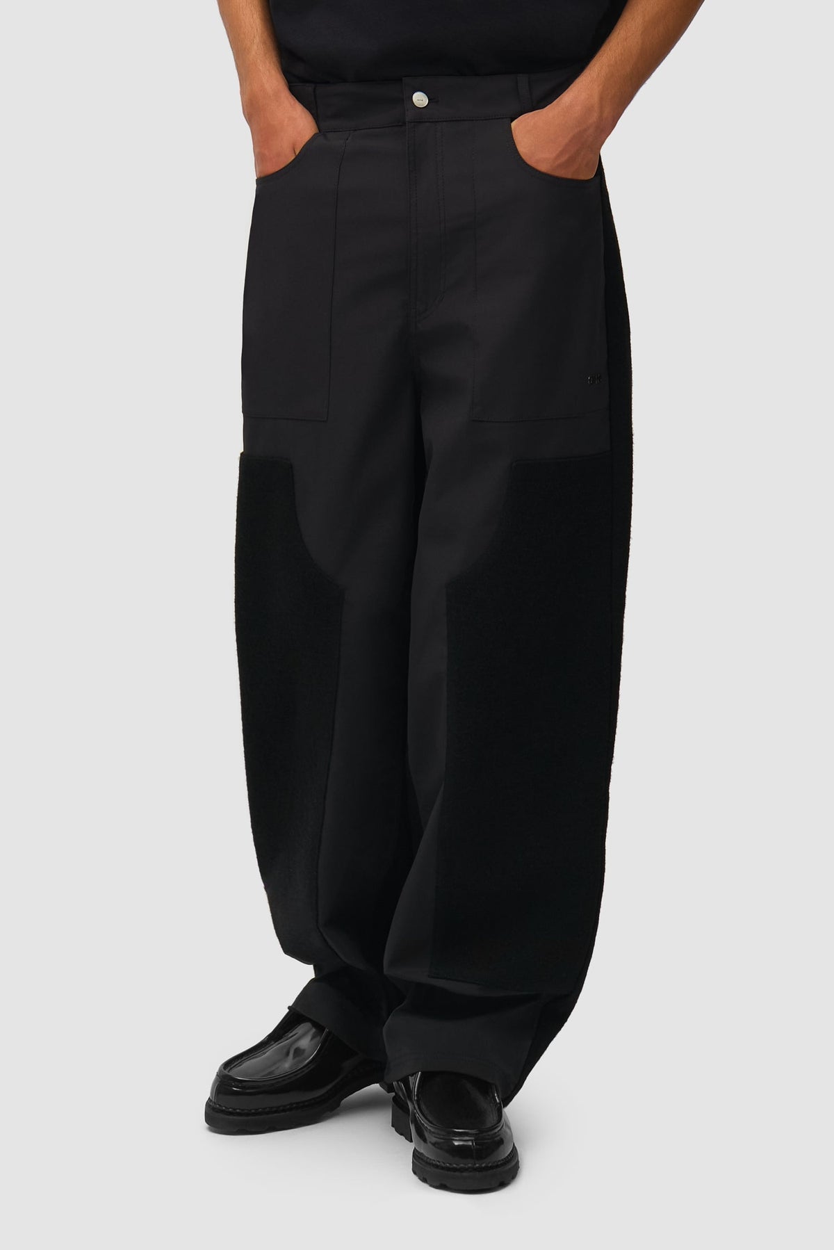 Pantalon combiné nylon/laine - Noir