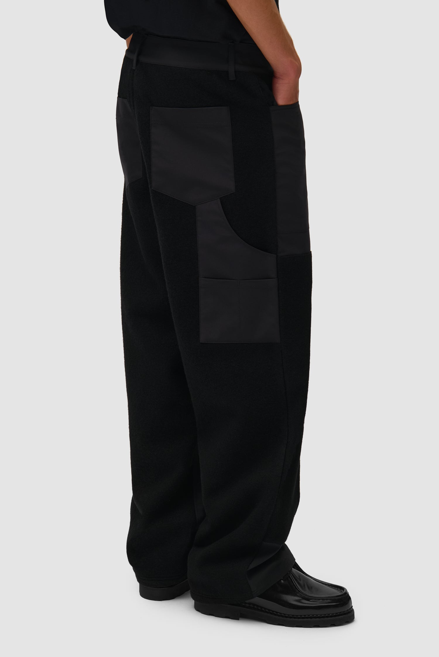 Pantalon combiné nylon/laine - Noir