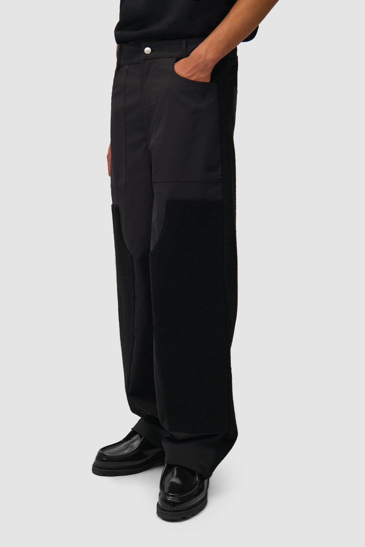 Pantalon combiné nylon/laine - Noir