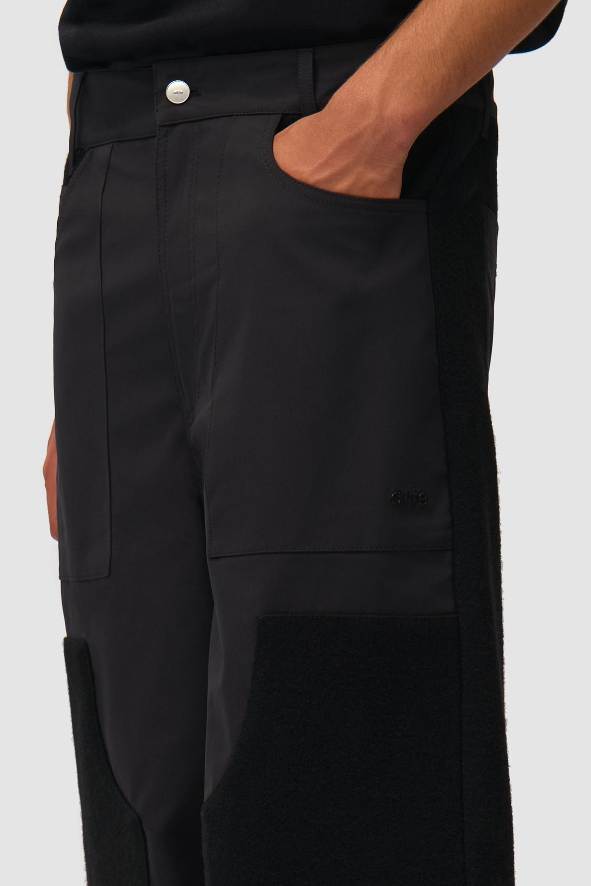 Pantalon combiné nylon/laine - Noir